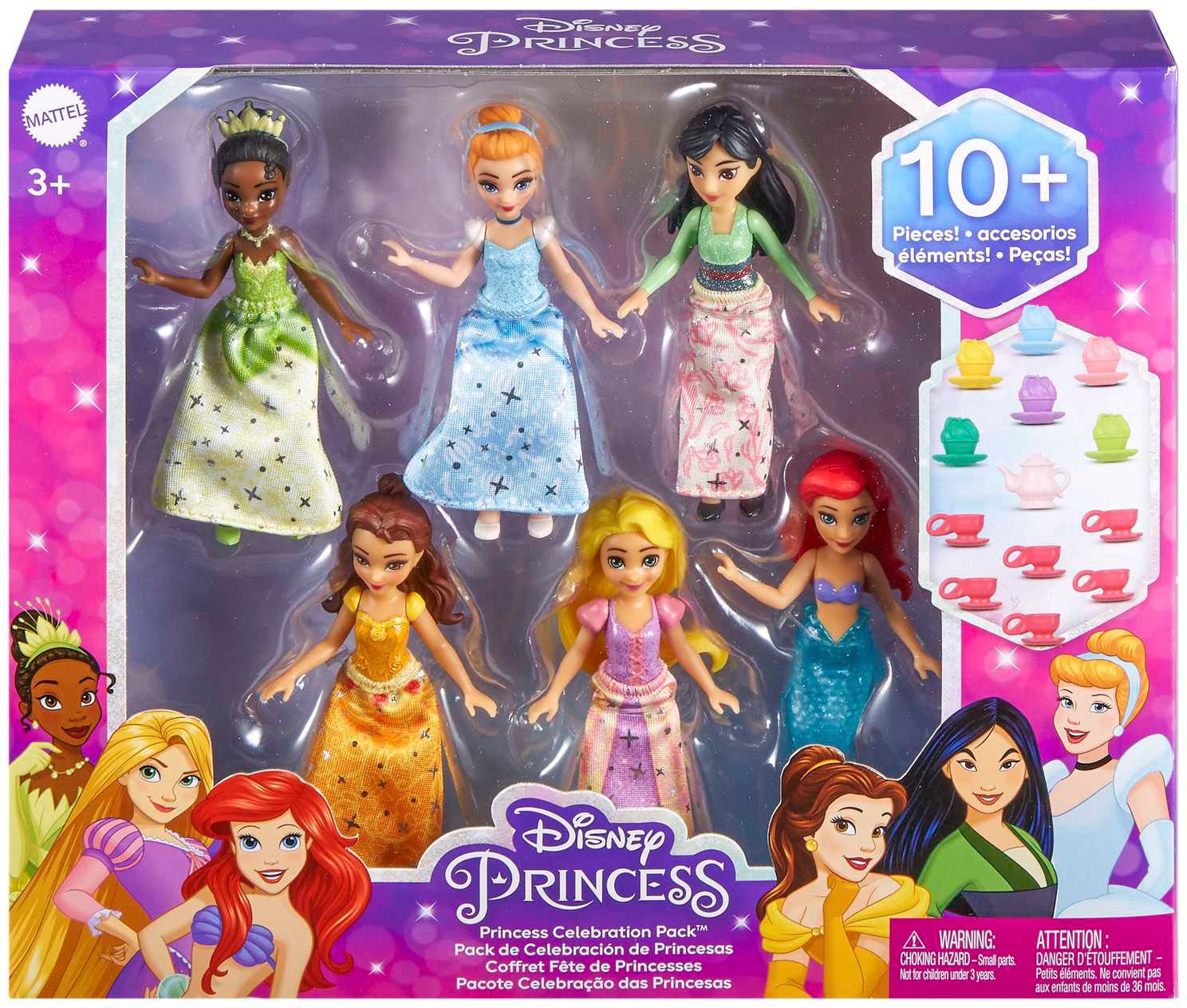 Mattel® Minipuppe »Disney Princess, Puppen BAUR Accessoires«, 6 (Set, kleine 6 | mit tlg.)