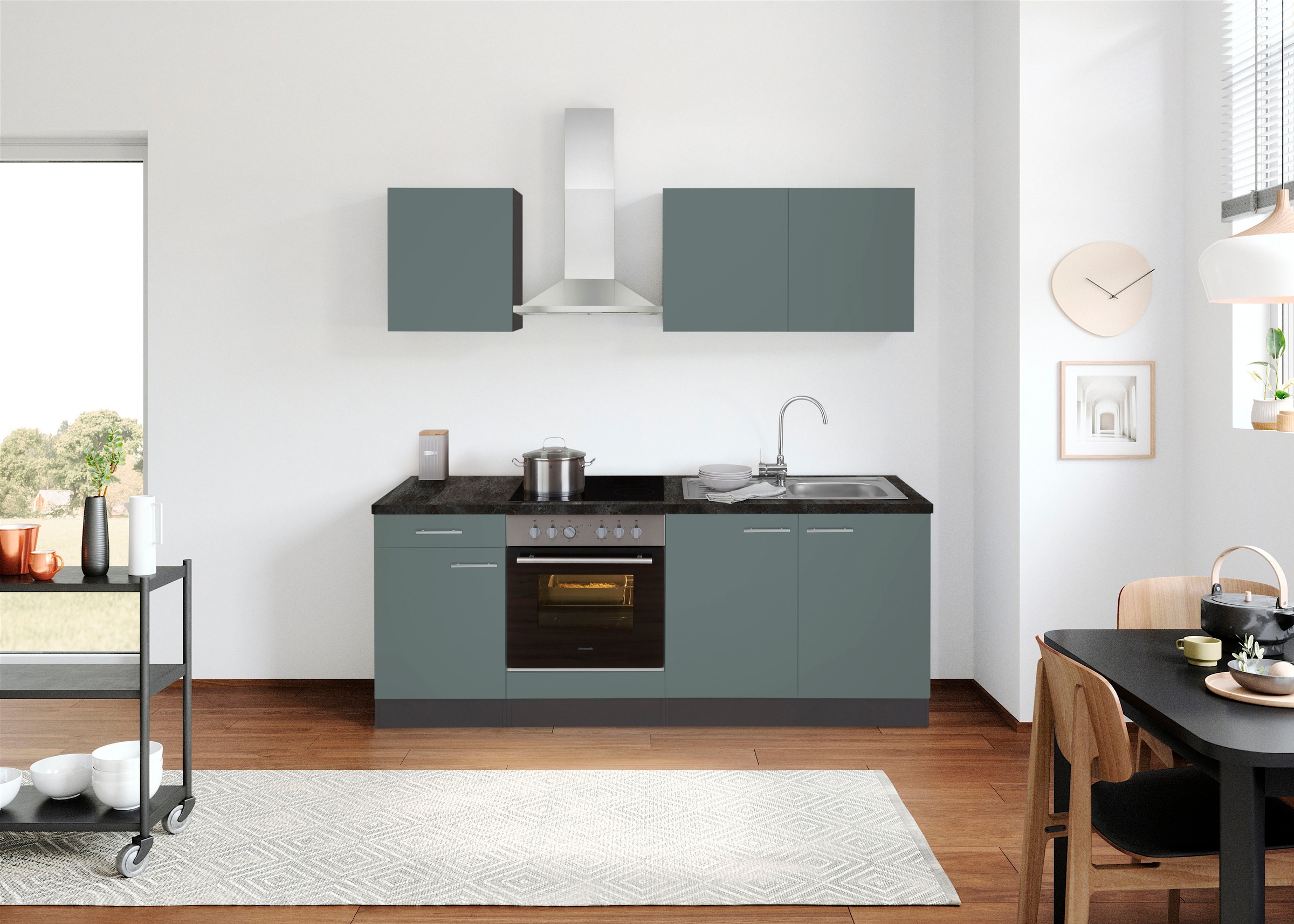 OPTIFIT Küchenzeile "Malika" Breite 210 cm, mit Hanseatic-E-Geräten günstig online kaufen