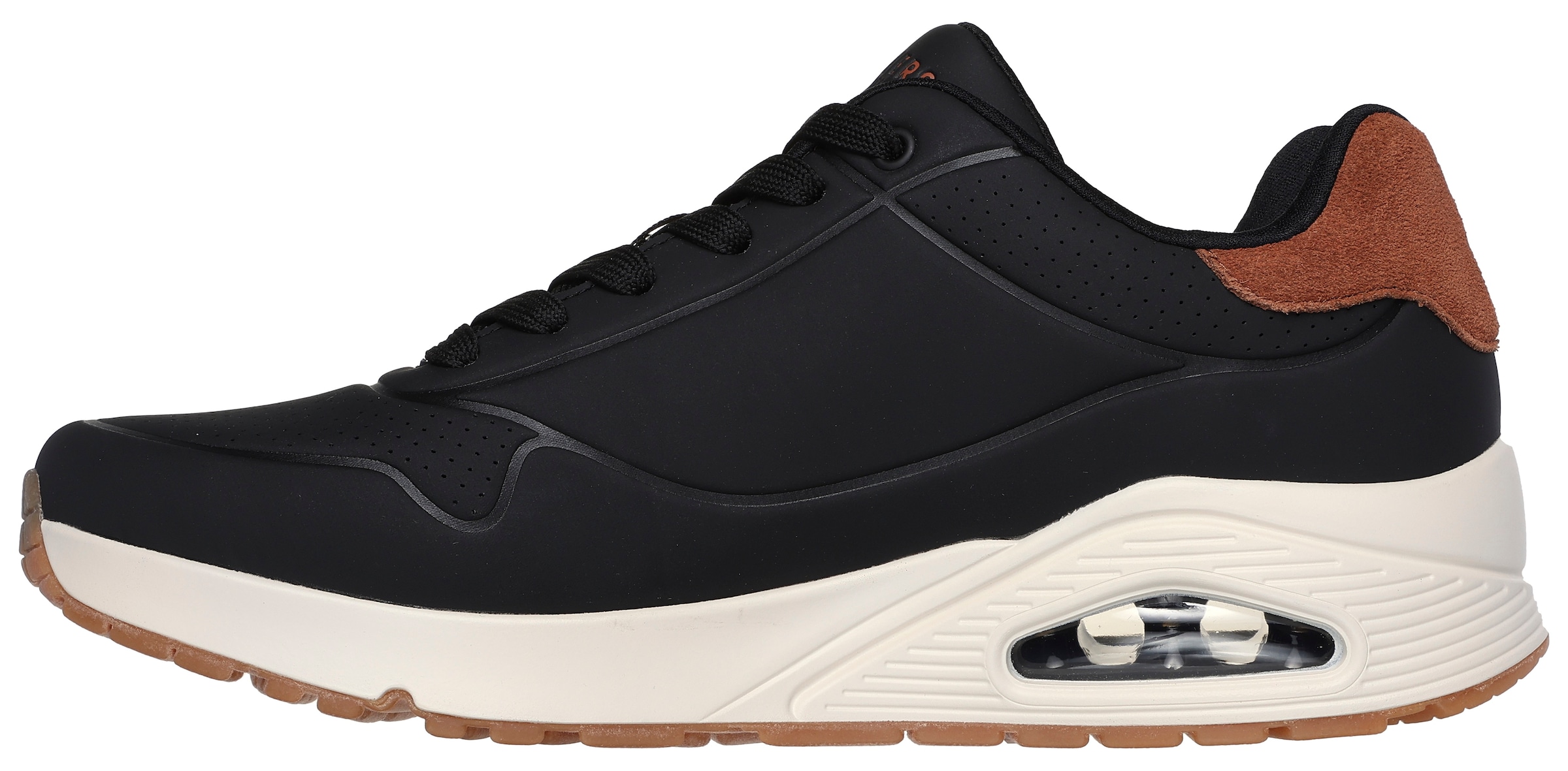 Skechers Sneaker »UNO-SUITED ON AIR«, Freizeitschuh, Halbschuh, Schnürschuh mit modischer Keilsohle