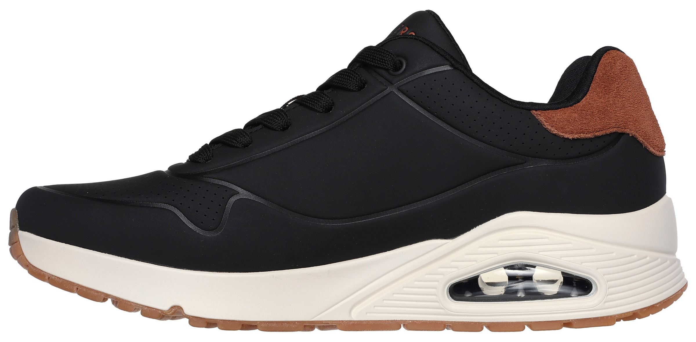 Skechers pour homme. 183004 Trainers Uno Suited On Air black (40), Noir, Plat, Lacets, Casuel 3