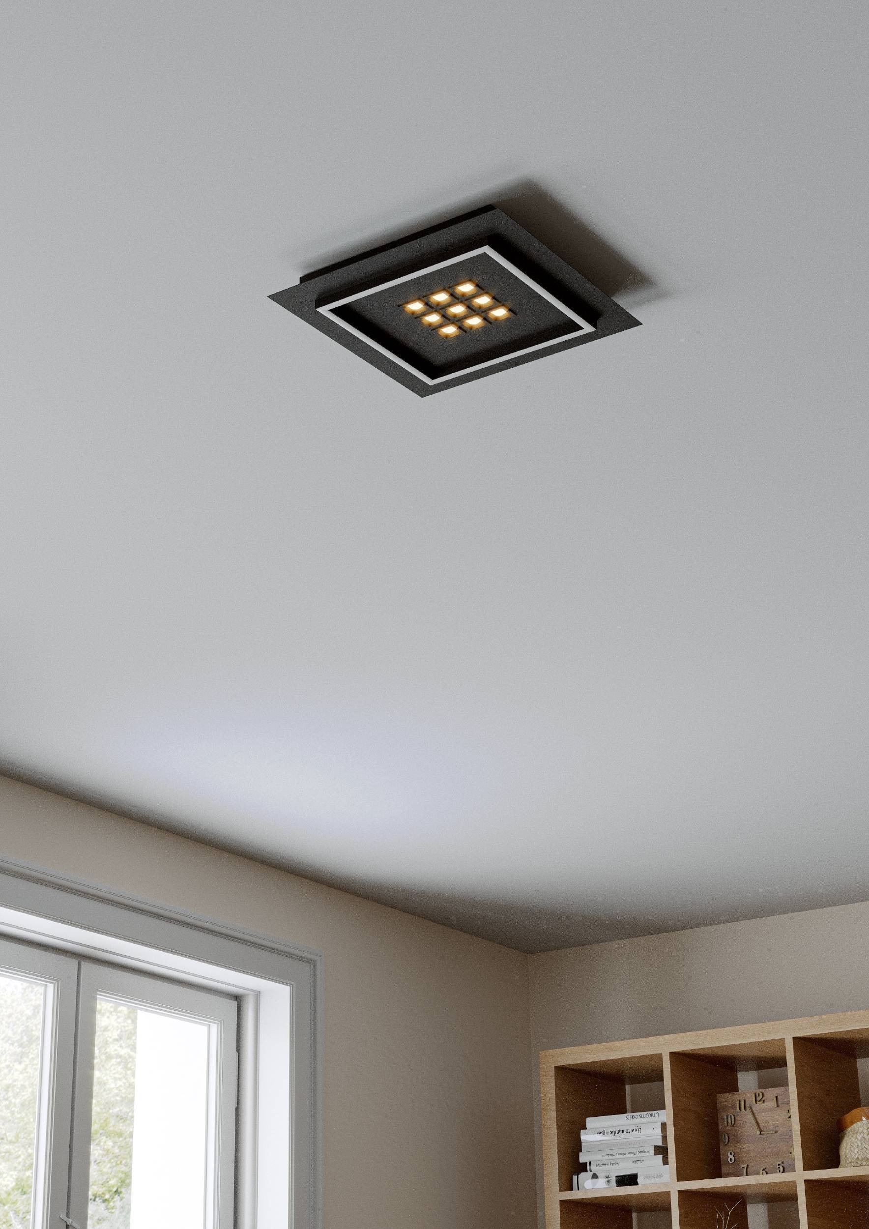 EGLO Deckenleuchte »Balazote Deckenlampe quadratisch aus Metall und Konststoff Lampe« LED-Modul 1 Stk. Kaltweiß | Neutralweiß | Warmweiß