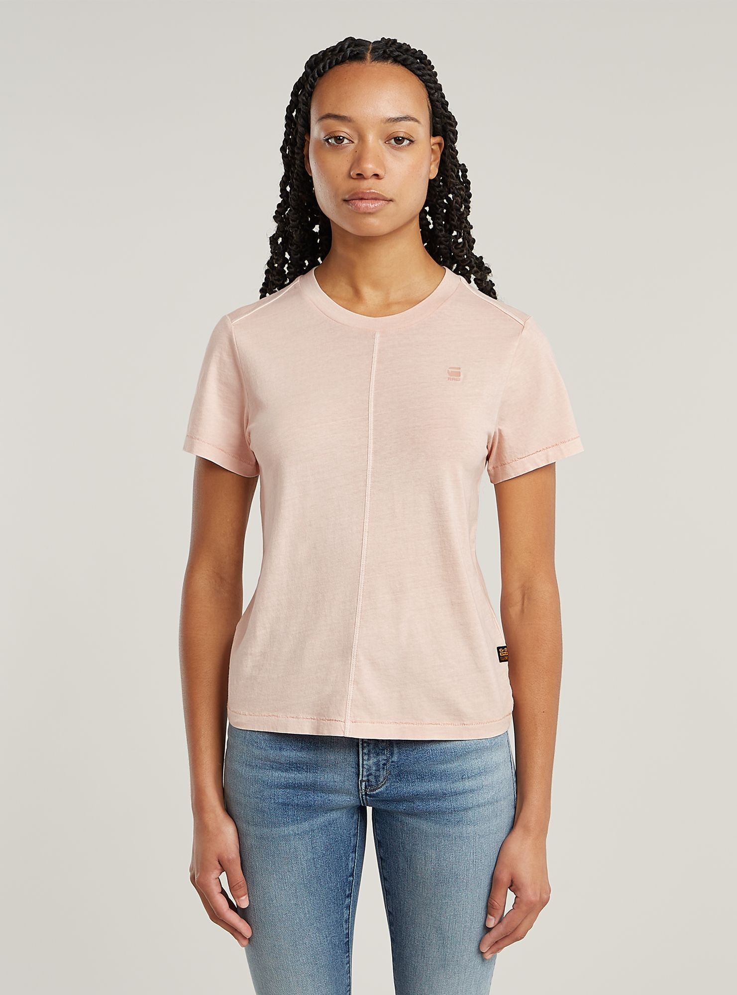 G-STAR T-Shirt "Overdyed Front Seam Top" günstig online kaufen