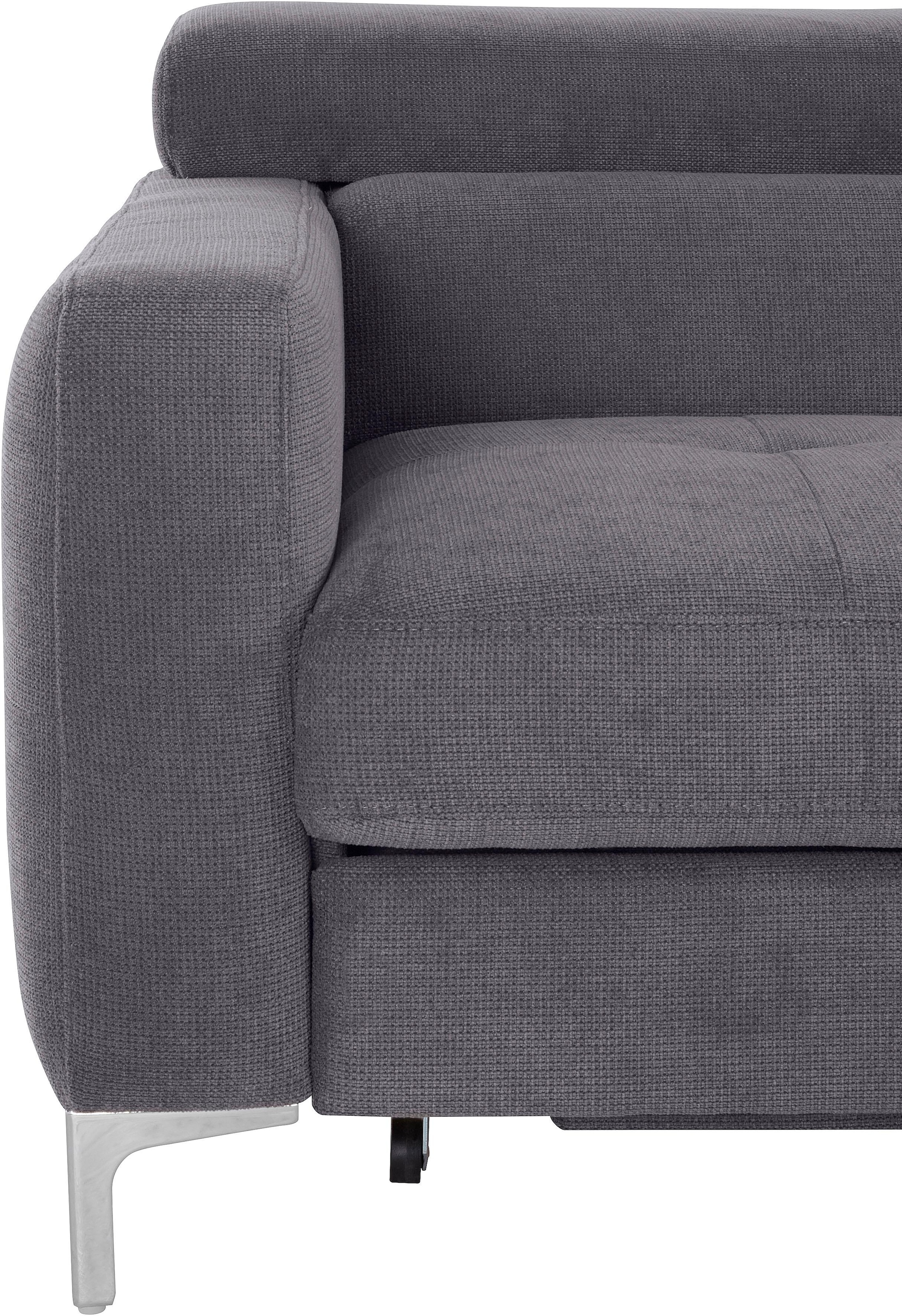 COTTA Ecksofa »Sammy L-Form«, mit Kopfteilverstellung, wahlweise mit Bettfunktion & Bettkasten