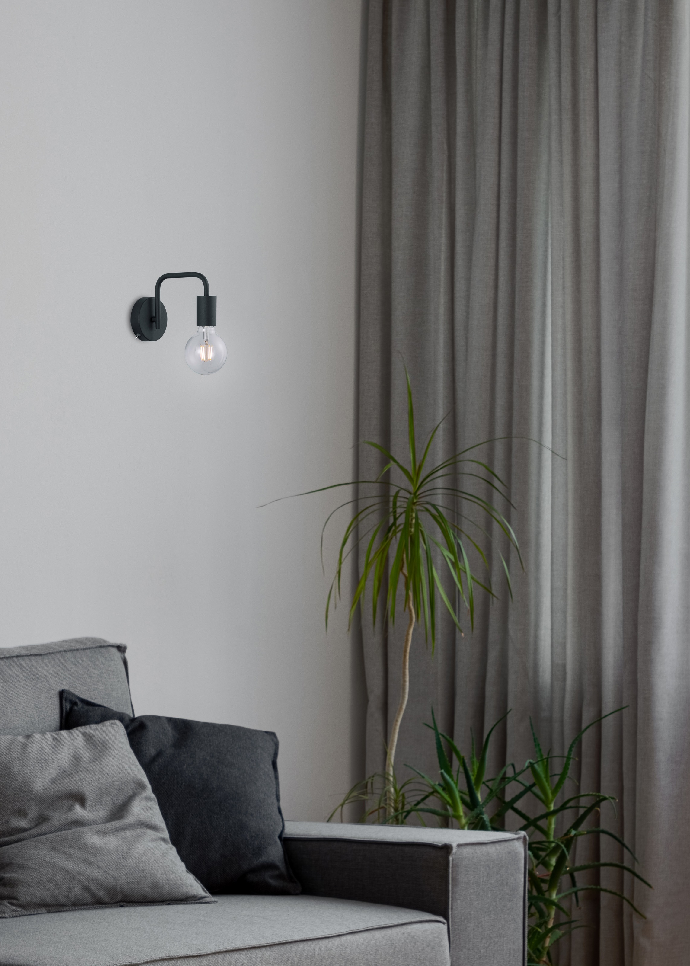 my home Wandleuchte »Jill«, 1 flammig, Leuchtmittel E27 | ohne Leuchtmittel