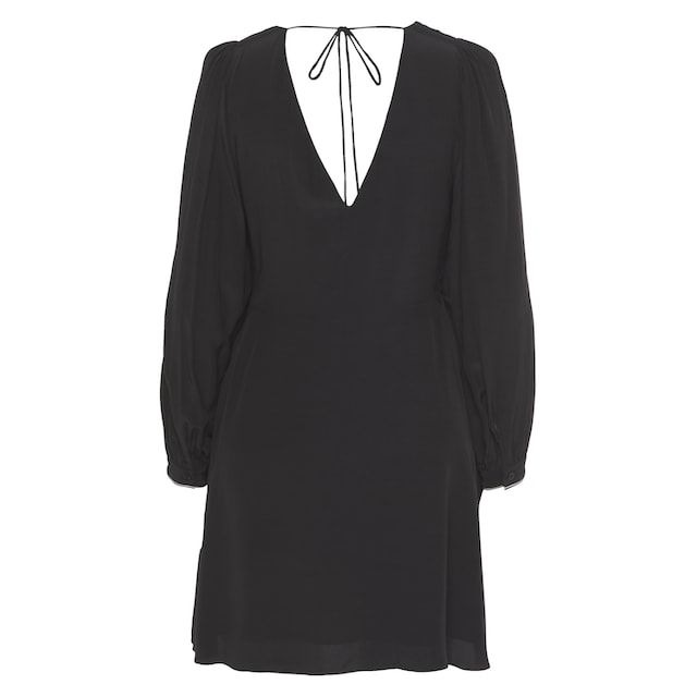 Tommy Hilfiger Blusenkleid »FLUID SOLID SHORT V-NECK DRESS«, mit  V-Ausschnitt vorne & hinten für bestellen | BAUR