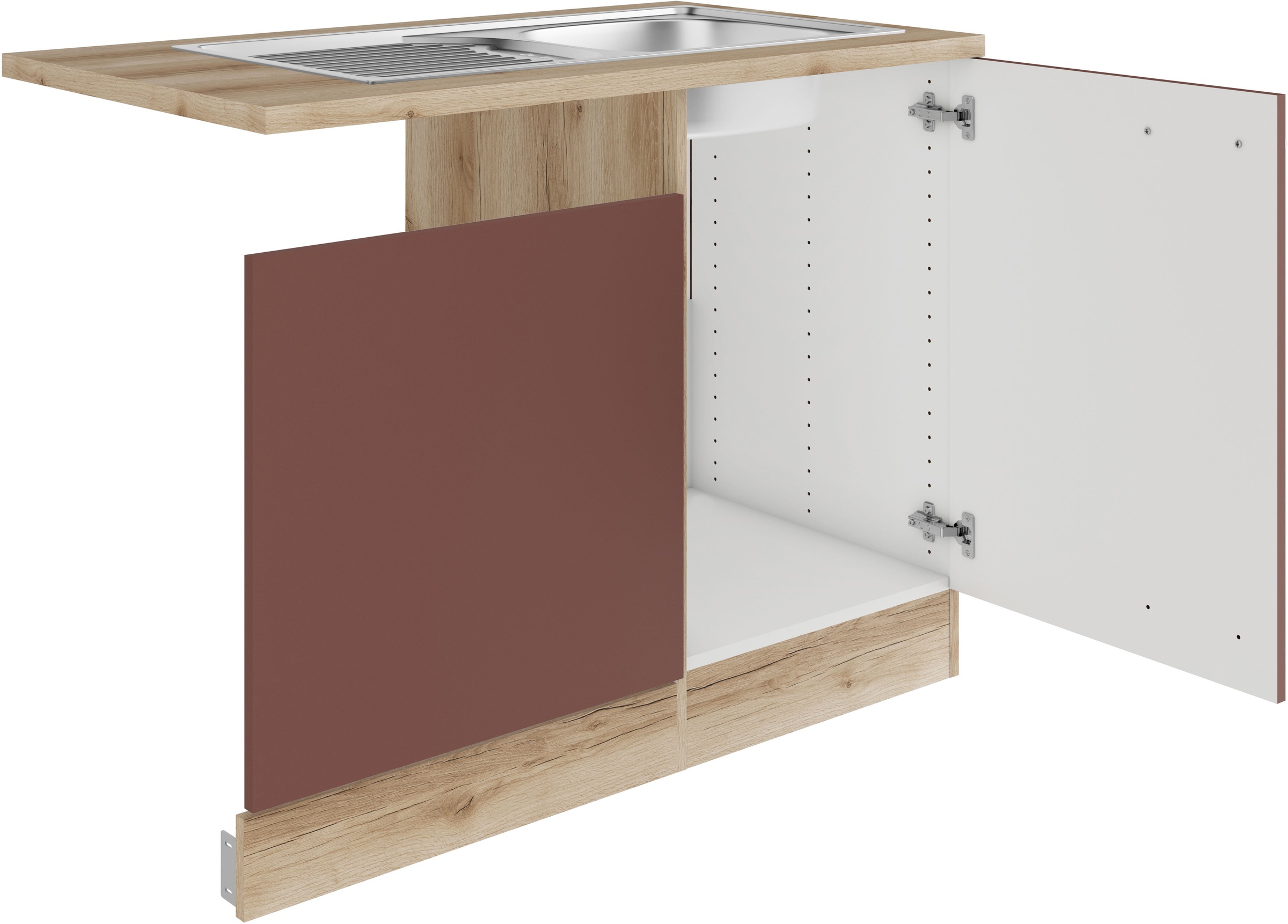 OPTIFIT Spülenschrank »Bella«, Breite 110 cm, für teilintegrierten Geschirrspüler