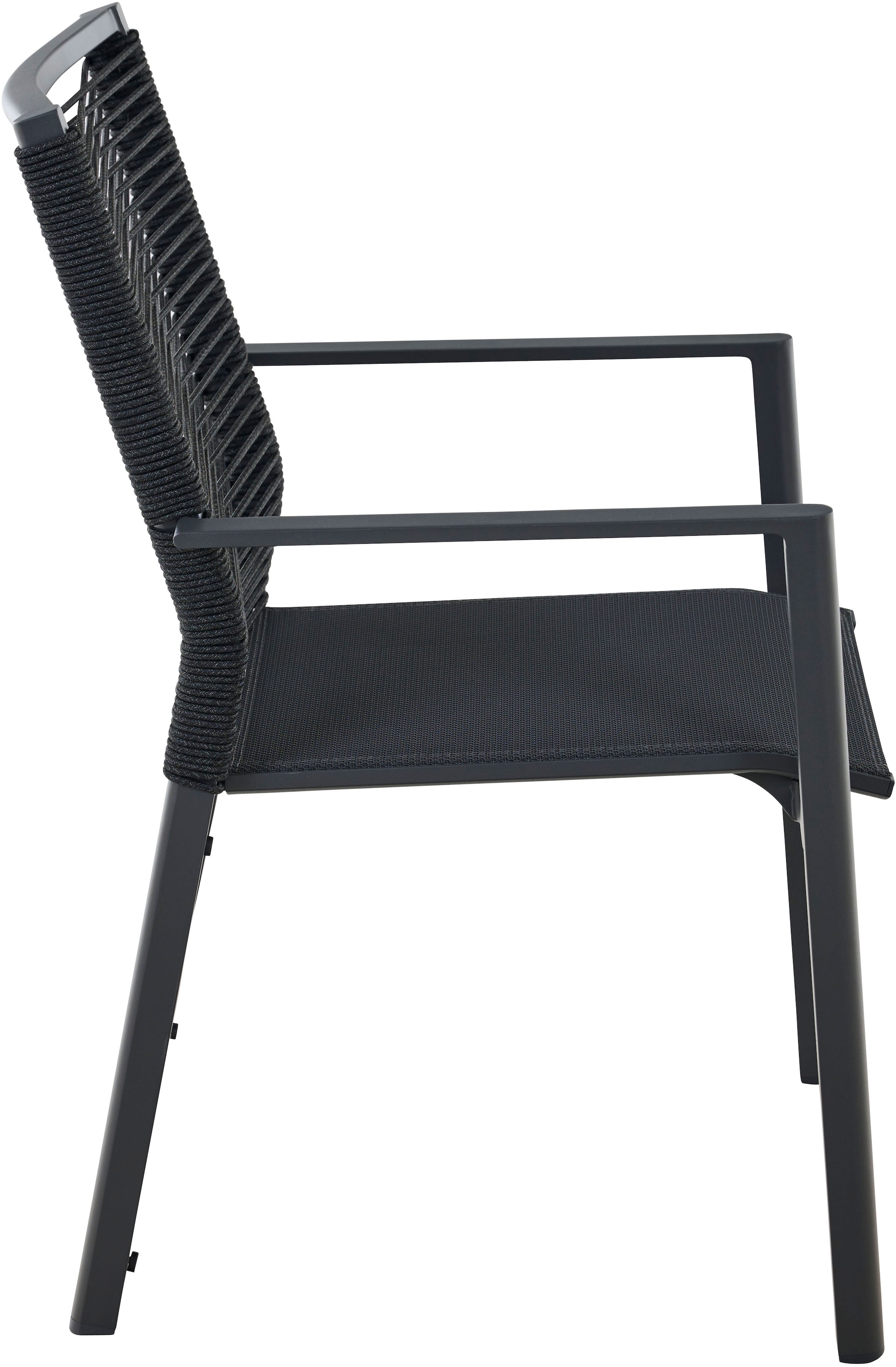 Siena Garden Gartensessel »BOLOGNA Stapelsessel« Aluminiumgestell, Rope Geflecht