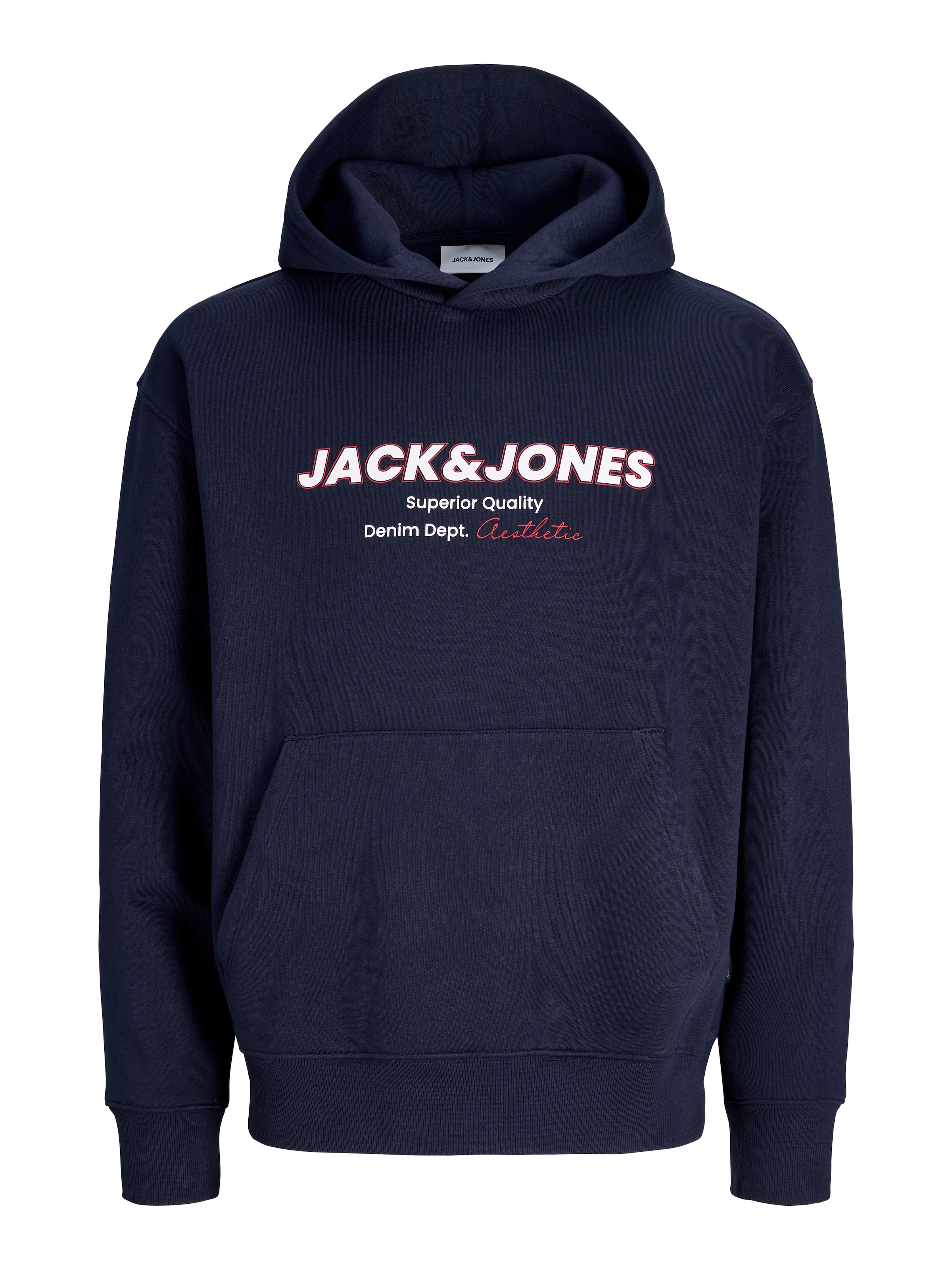 Jack & Jones "JJABBO SWEAT HOOD", Baumwollmischung, locker geschnitten