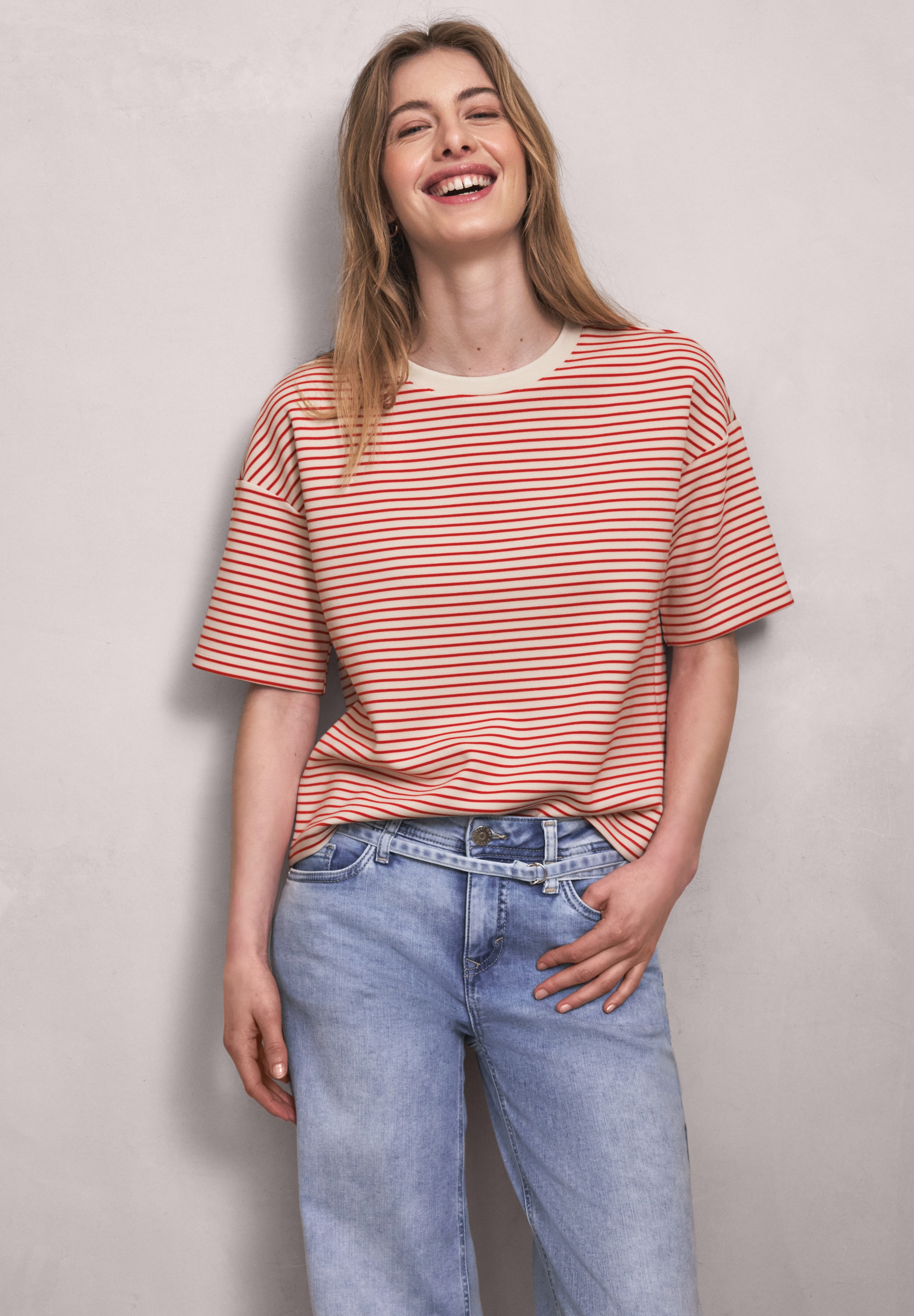 STREET ONE STUDIO T-Shirt Rundhalsausschnitt günstig online kaufen