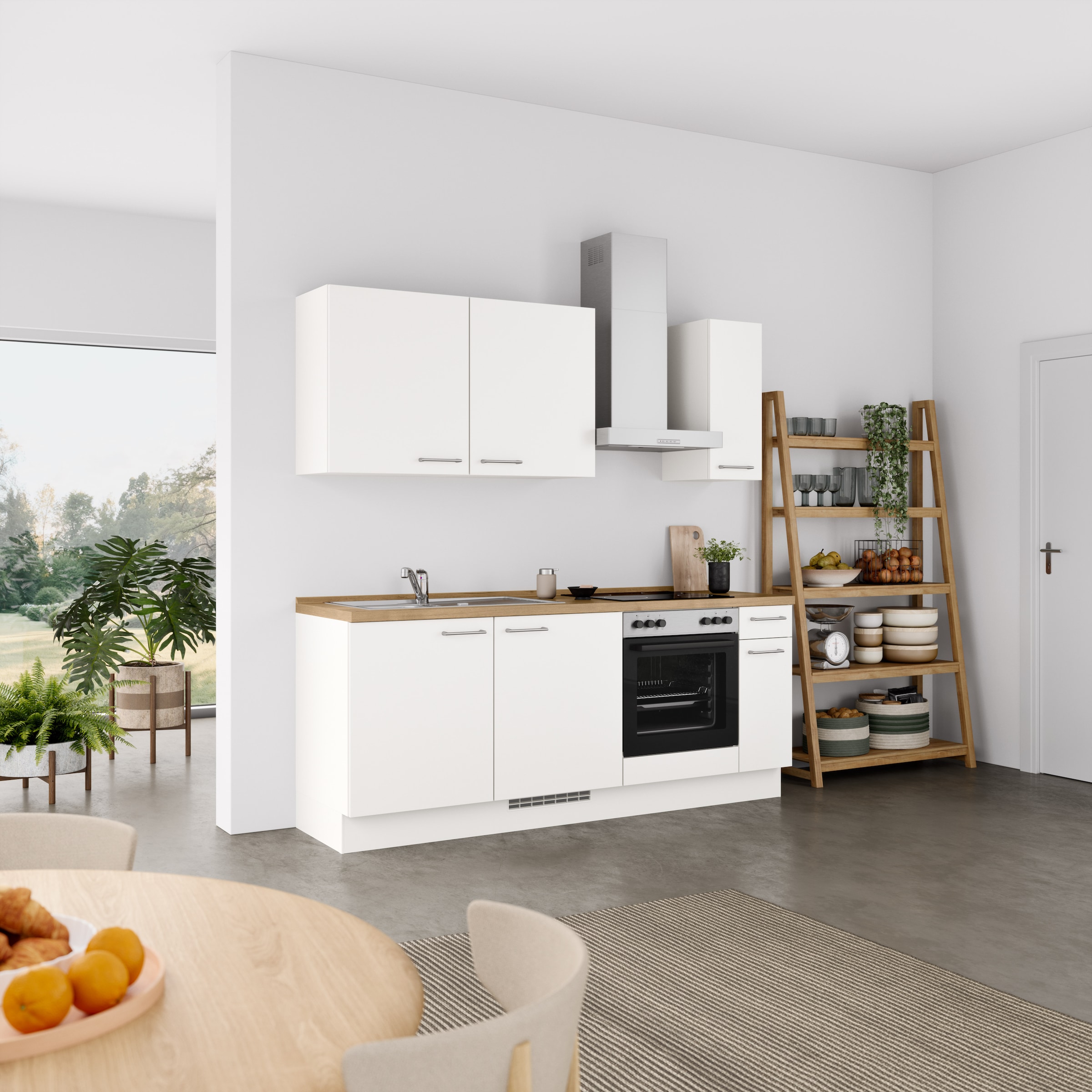 nobilia® Küchenzeile »"Laser I"«, vormontiert, wahlw. mit unterschiedlichen E-Geräten-Sets
