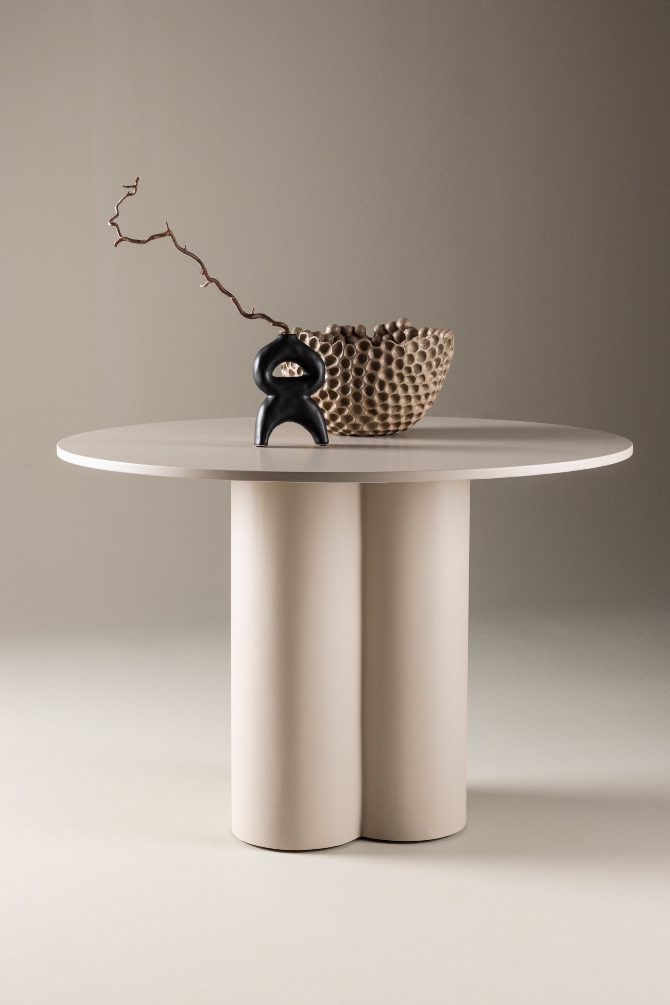 Venture Home Esstisch "Olivia, runder Esstisch, einladend, Ø 110 cm" Esszimmertisch, MDF, rund, einheitlich, gesellig, einladend