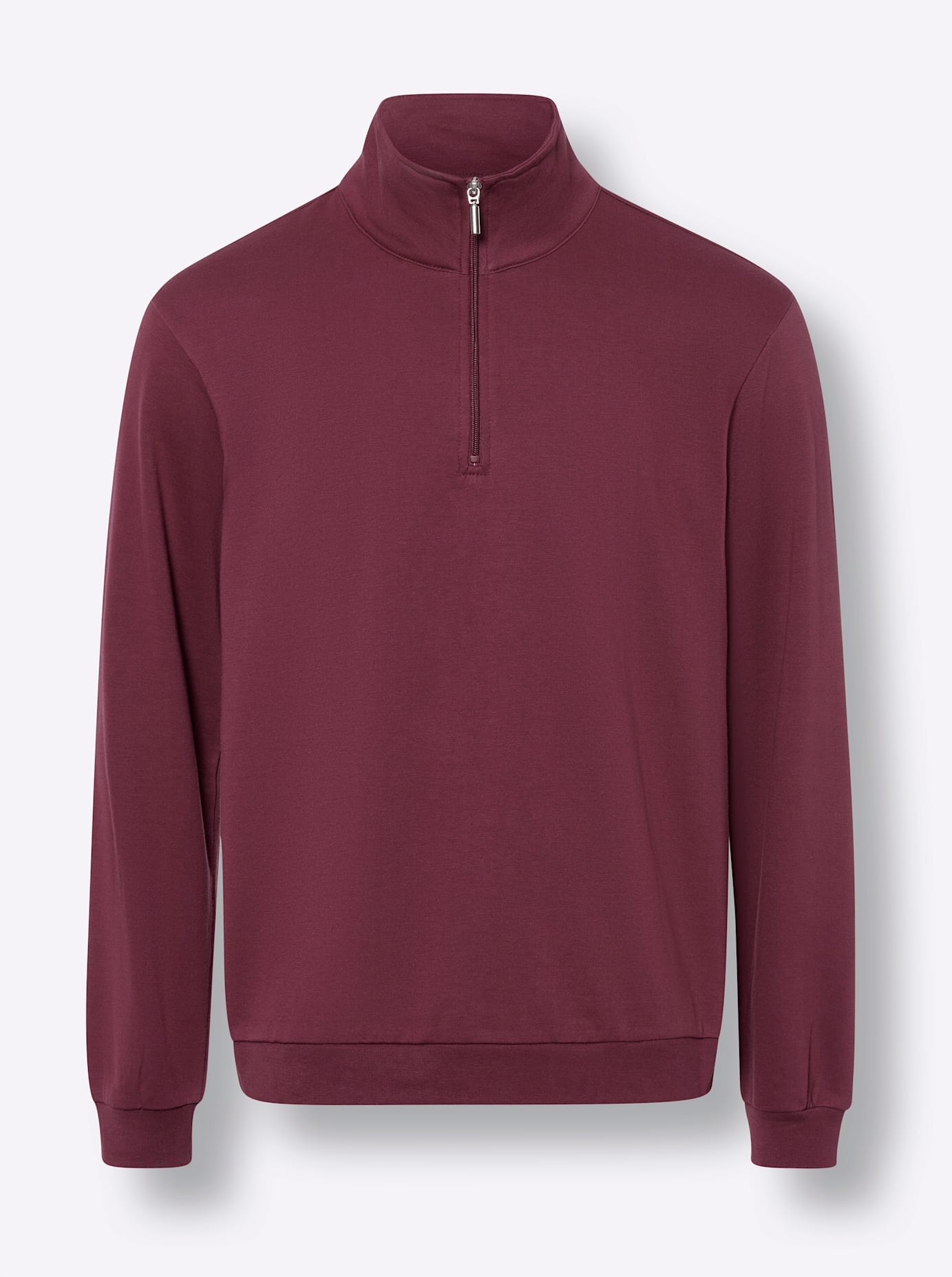 Langarmshirt CLASSIC "Sweatshirt", Herren, Gr. 60/62, rot (bordeaux), 50% Baumwolle, 50% Polyester, unifarben, Shirts Langarmshirt 2