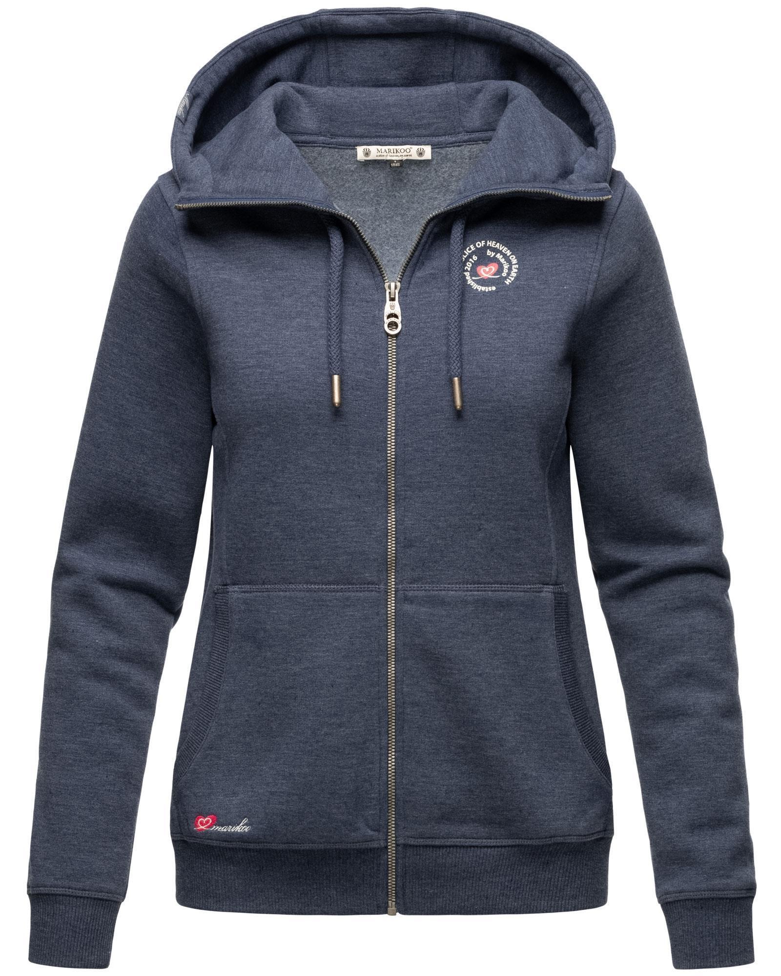Voqeen Kapuzenpullover Damen Lange Zipper Hoodie Damen Sweatjacke Herbst Winter Jacke Pullovermit Fleecefutter (Dunkelgrau,S