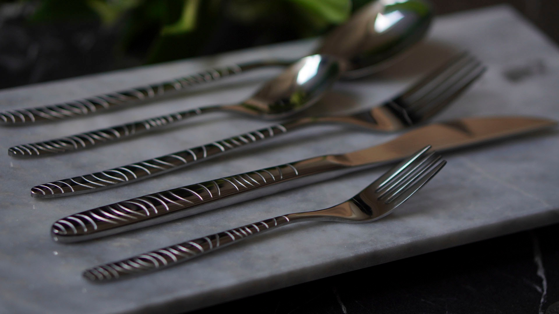 Mulex Besteck-Set "Long Beach" hochglanzpoliert mit Muster günstig online kaufen