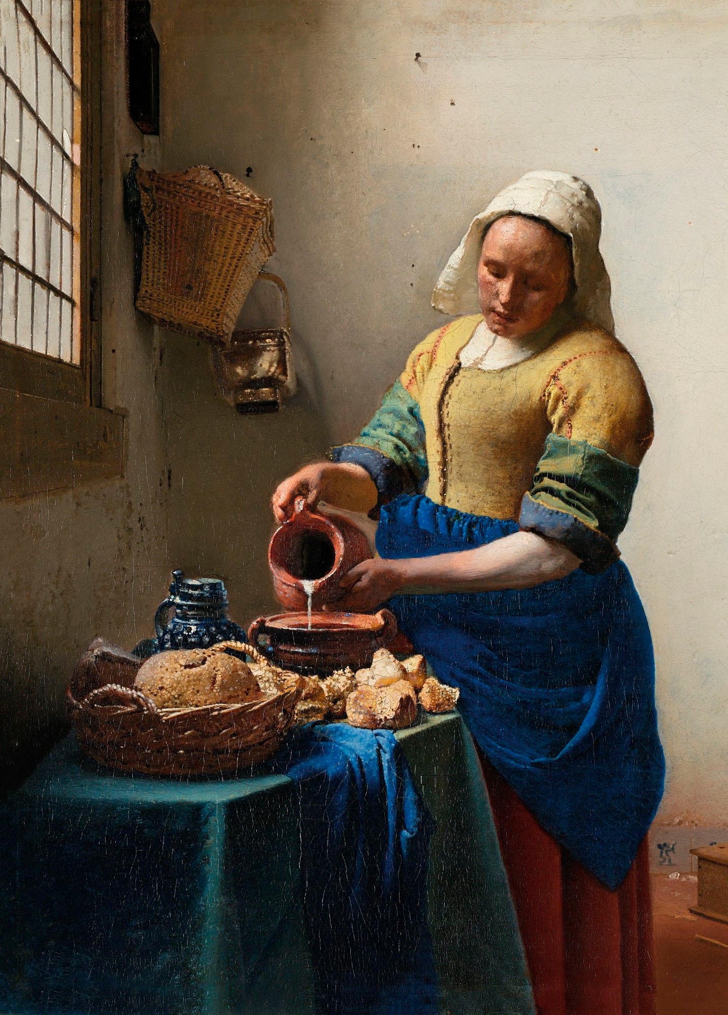 Art for the home Leinwandbild »Het melkmeisje, Jan Vermeer, ca. 1660«