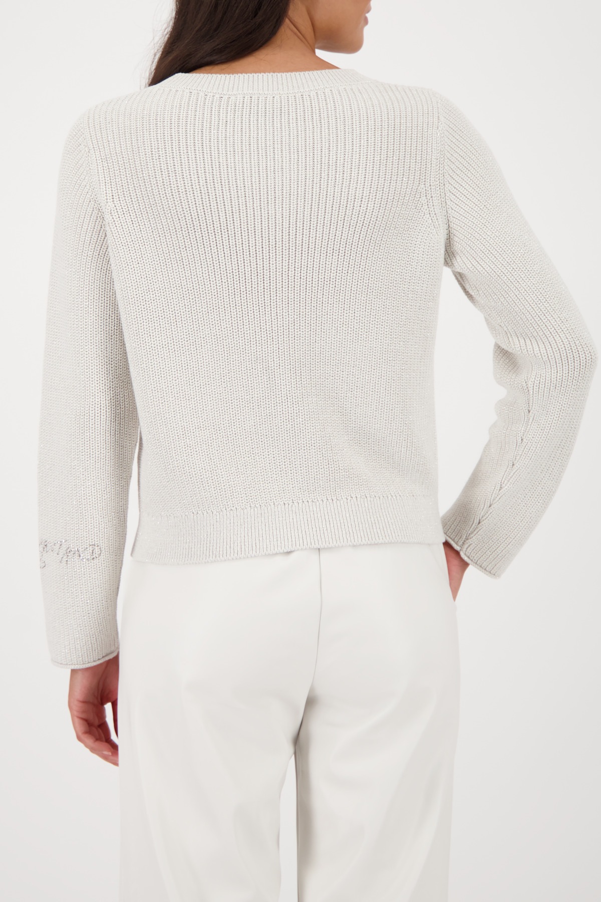 Monari Strickpullover "Pullover Schmuck + Lurex" Regular fit mit Rundhalsau günstig online kaufen