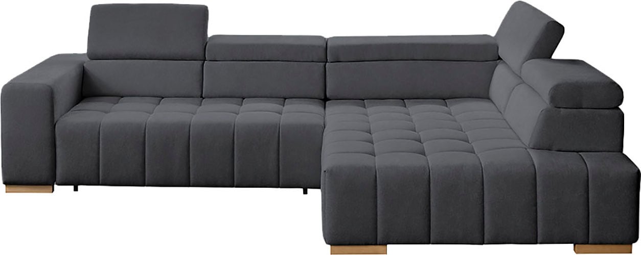 exxpo - sofa fashion Ecksofa "Elianos, hoher Sitzkomfort, aufwendige Kreuzs günstig online kaufen