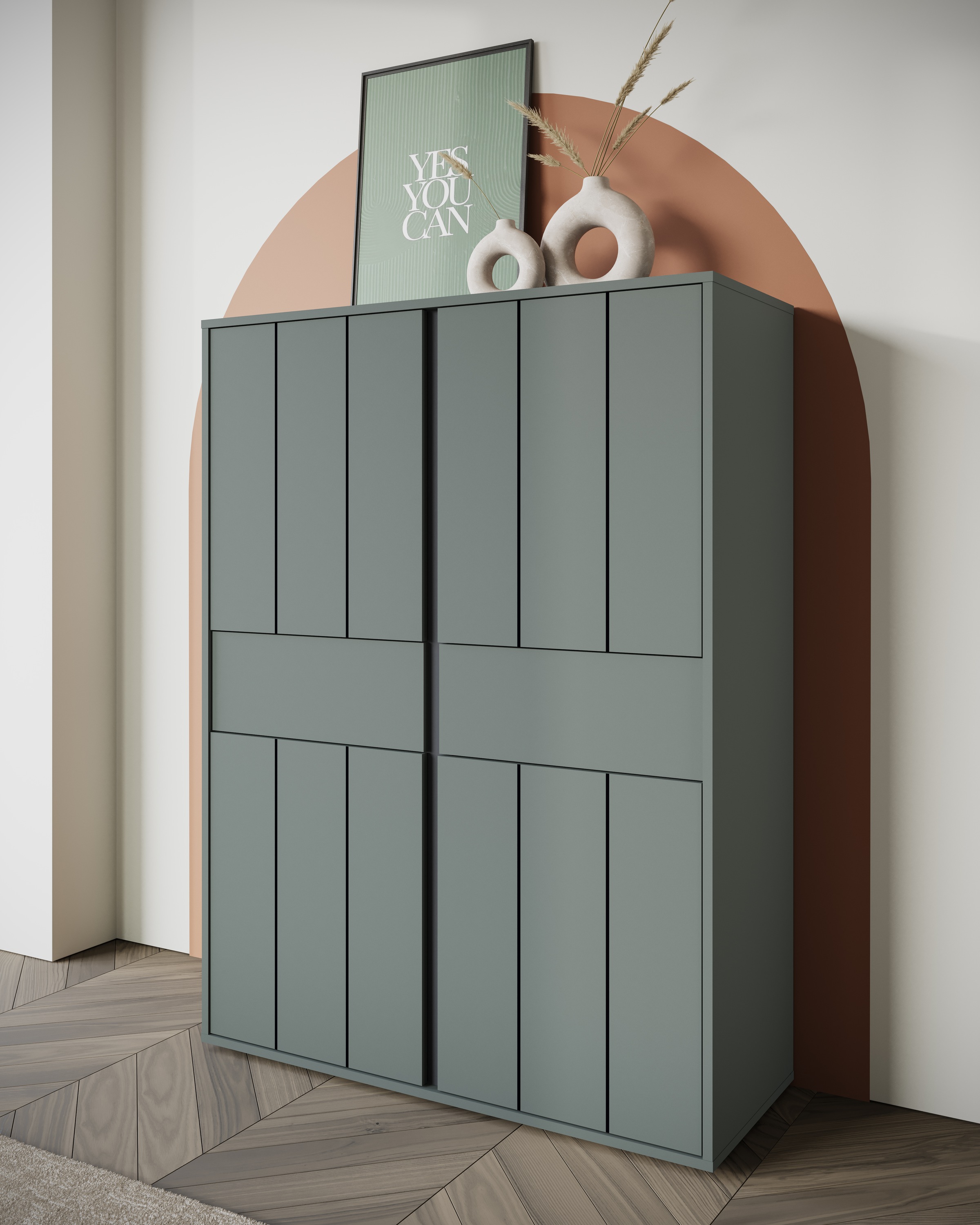Home affaire Highboard "VEDDEL" Höhe ca.140 günstig online kaufen