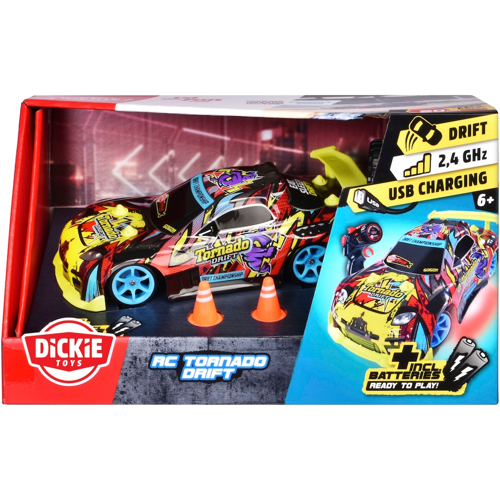 Dickie Toys RC-Auto »RC Tornado Drift, 2,4 GHz«, mit Beleuchtung und Allradantrieb