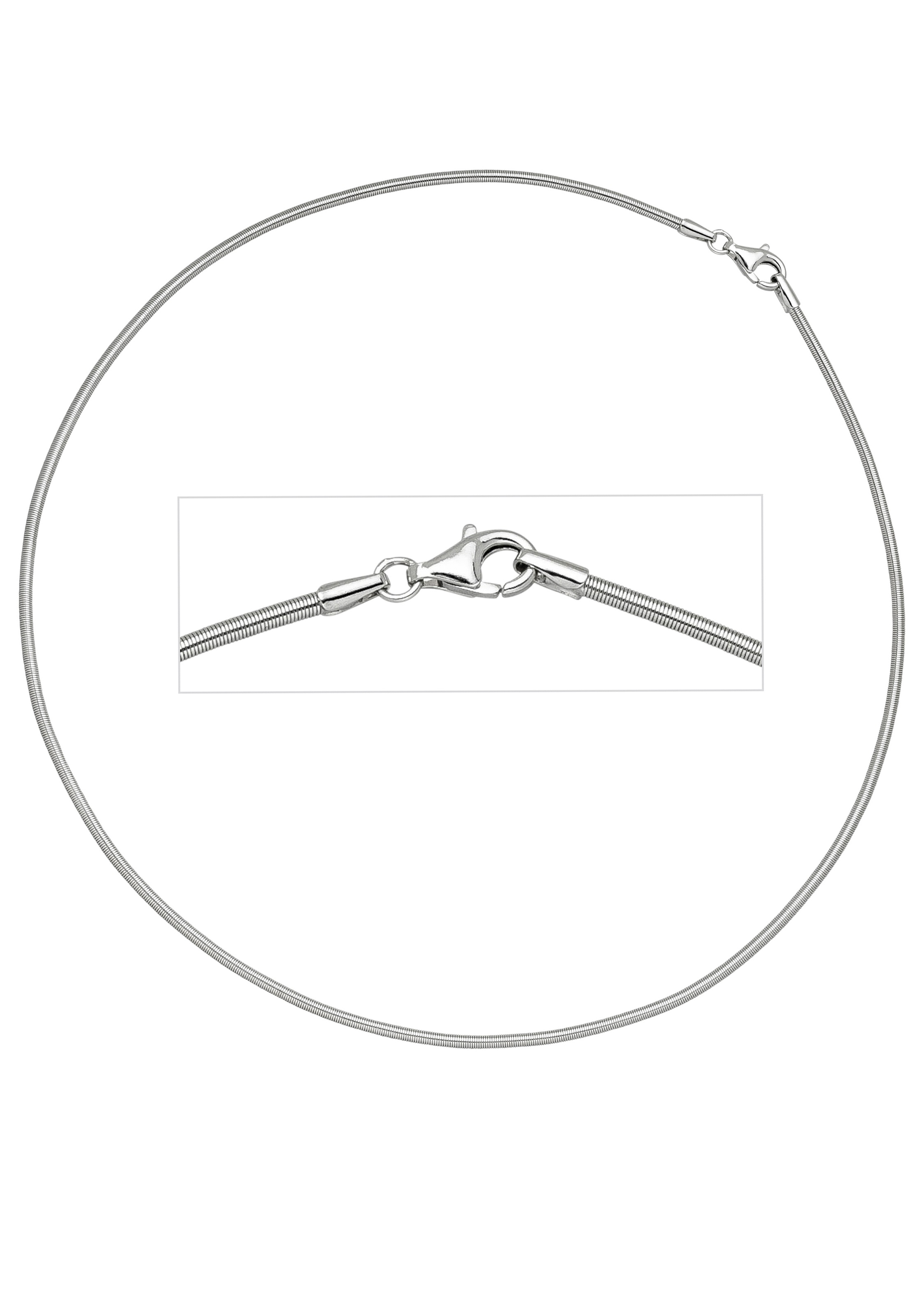JOBO Halsreif »Kette rhodiniert«, 925 Silber 42 cm 2 mm