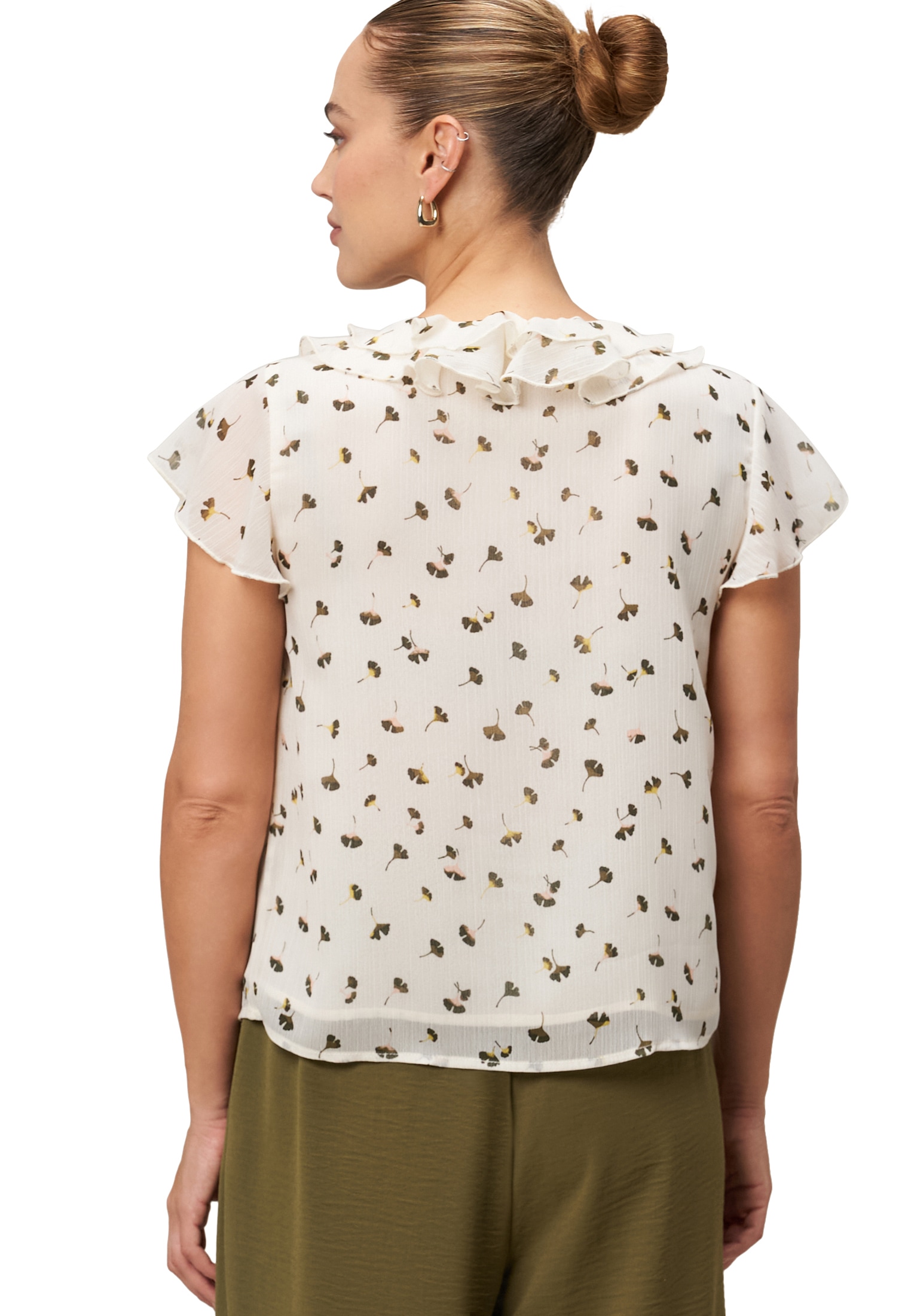 Zero Klassische Bluse »zero Bluse mit Rüschen«