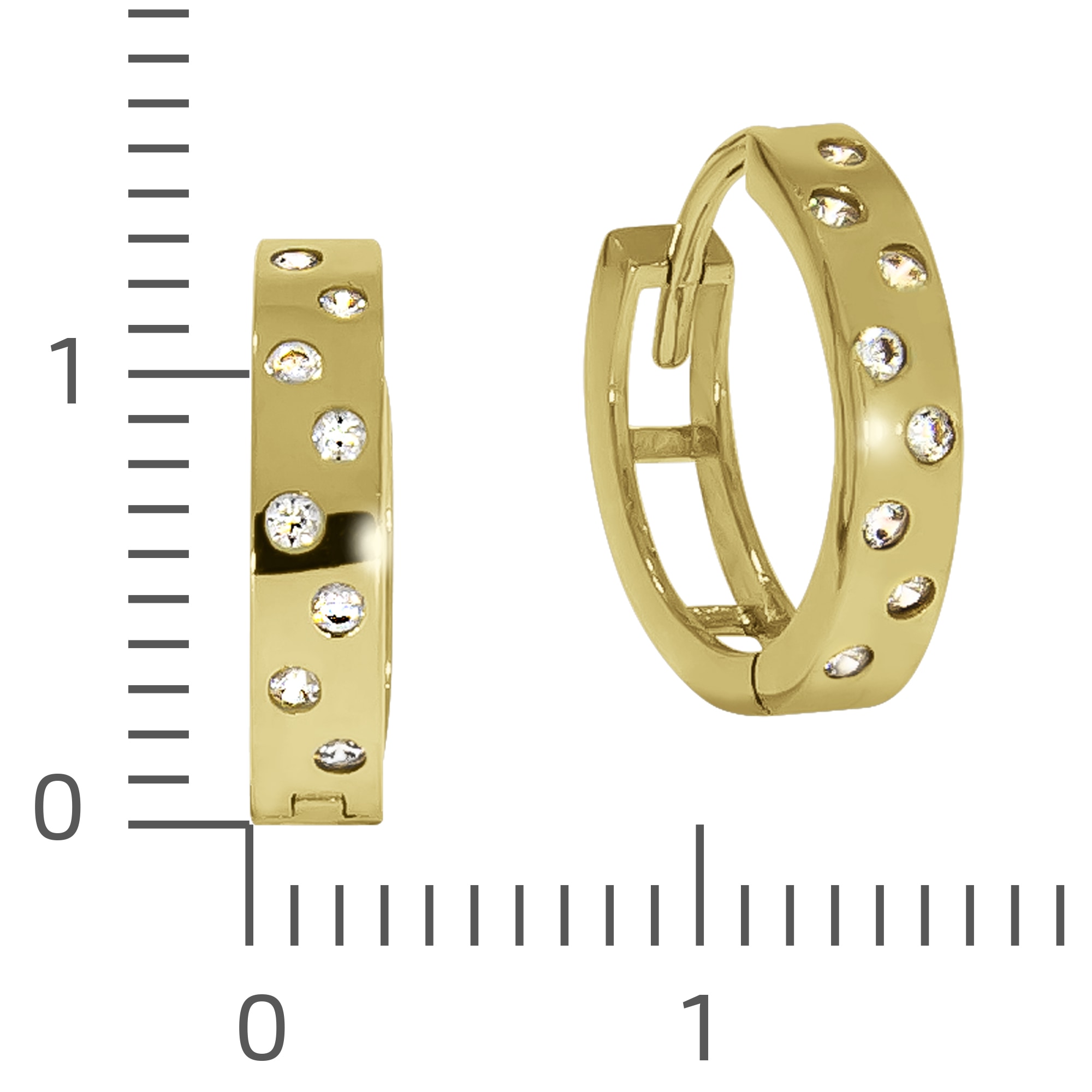 CELESTA Paar Creolen »375/- Gelbgold Zirkonia«