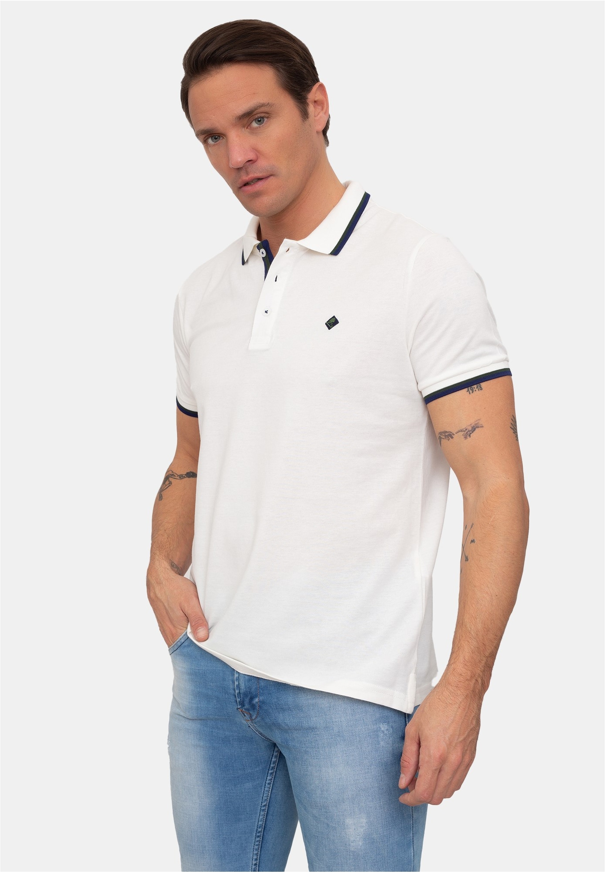 SIR RAYMOND TAILOR Poloshirt, mit klassischem Kragen und kurzer Knopfleiste
