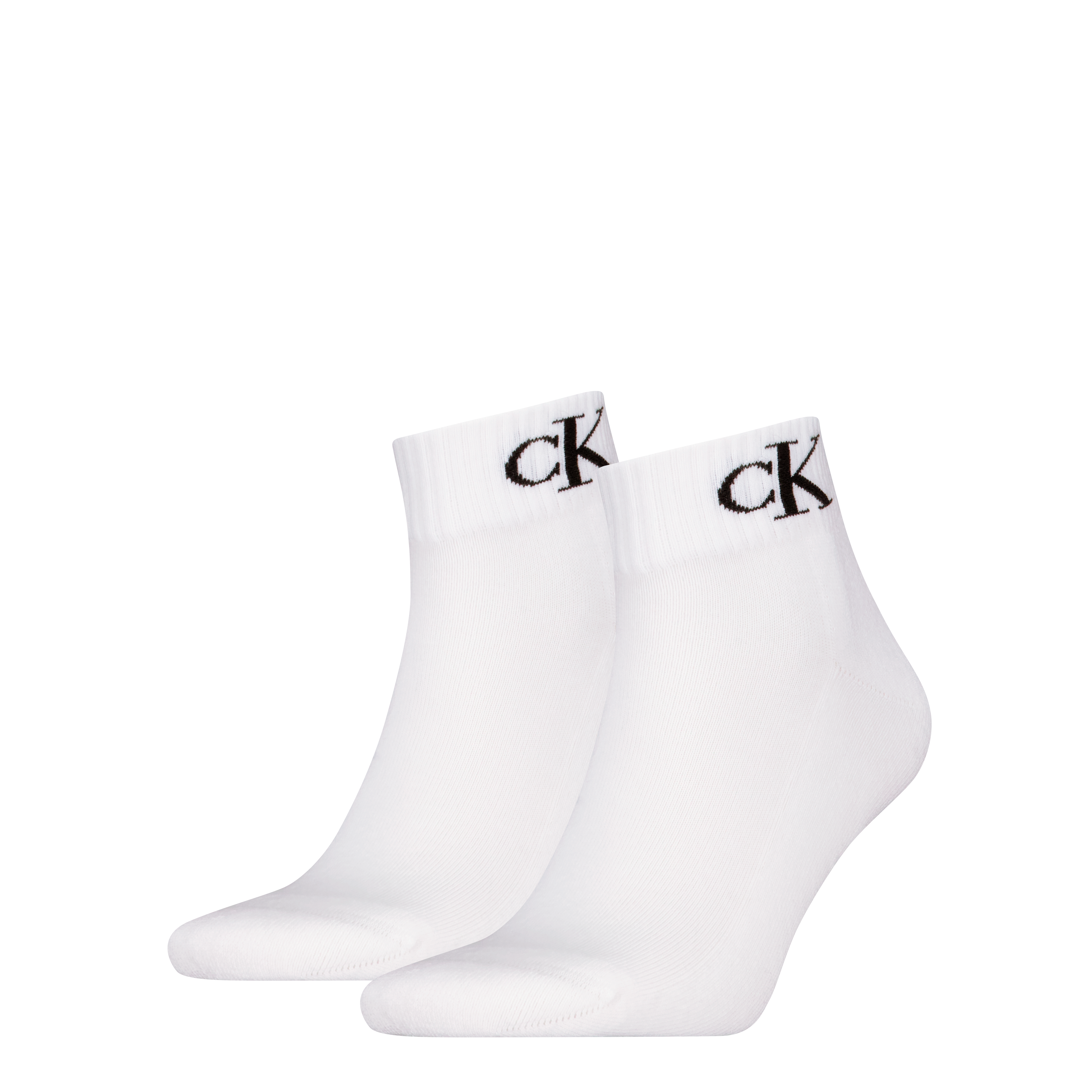 Calvin Klein Jeans Kurzsocken "CKJ MEN QUARTER 2P MONOGRAM" 2 Paar, mit dezenter Logostickerei, komfortable Frotteesohle