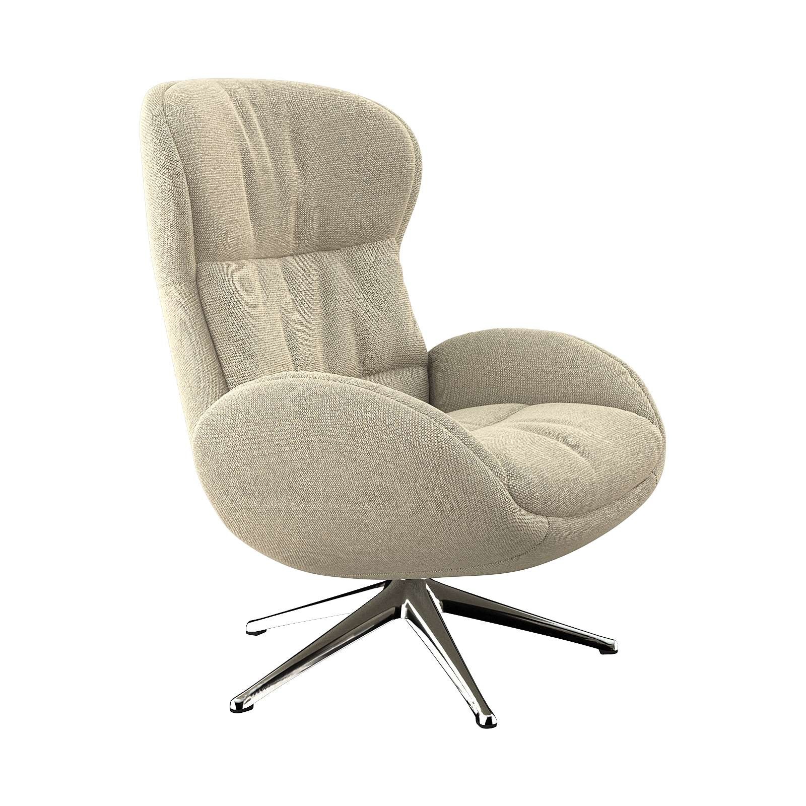 FLEXLUX "Haze, hervorragender Komfort, Alu Fuß, organisches Design, ergonomisch" Fernsehsessel, Rückenteilverstellung, drehbar, Fuß Alu