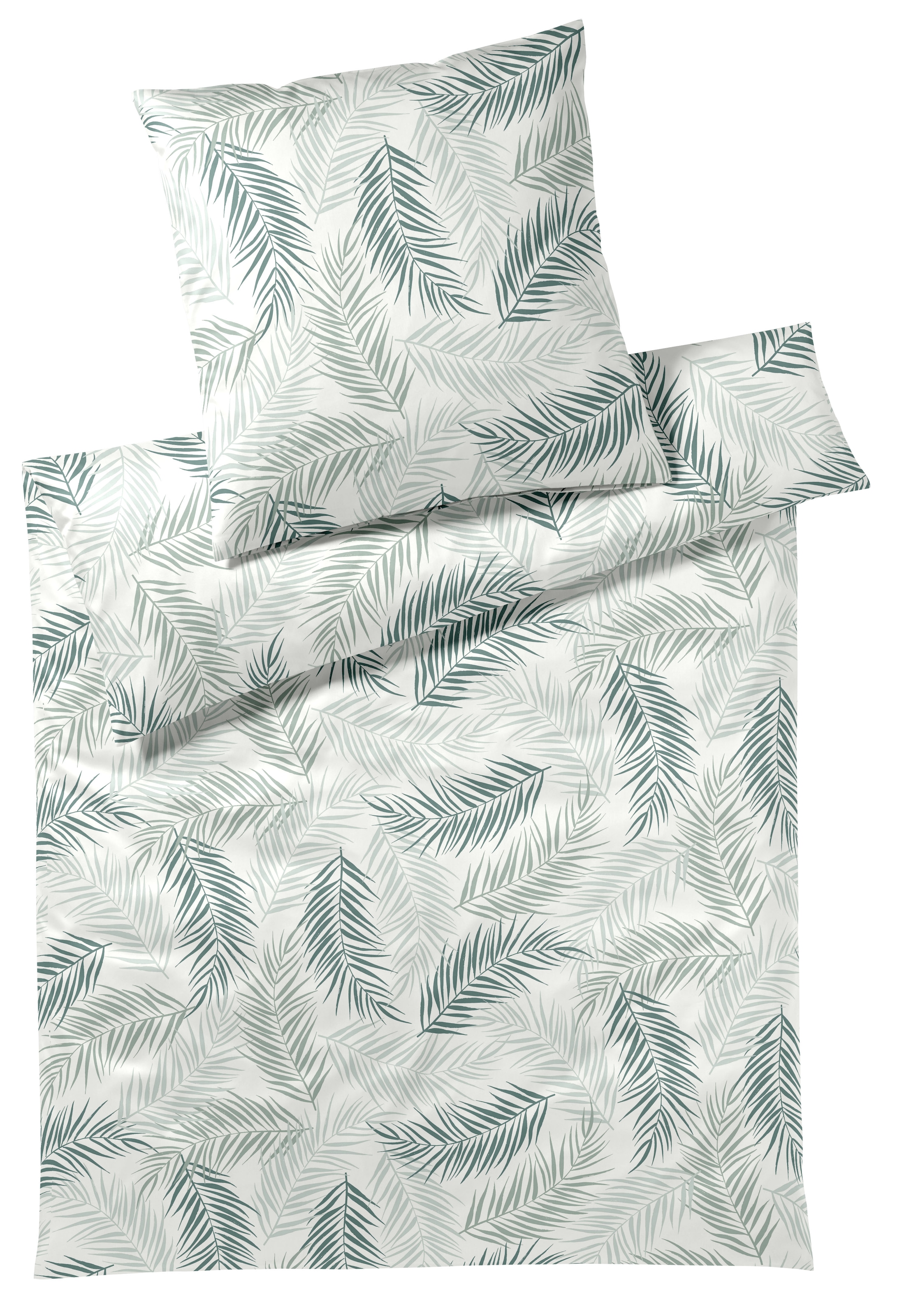 Elegante Bettwäsche "Palm" 2 Stk. tlg. angenehmes Hautgefühl günstig online kaufen