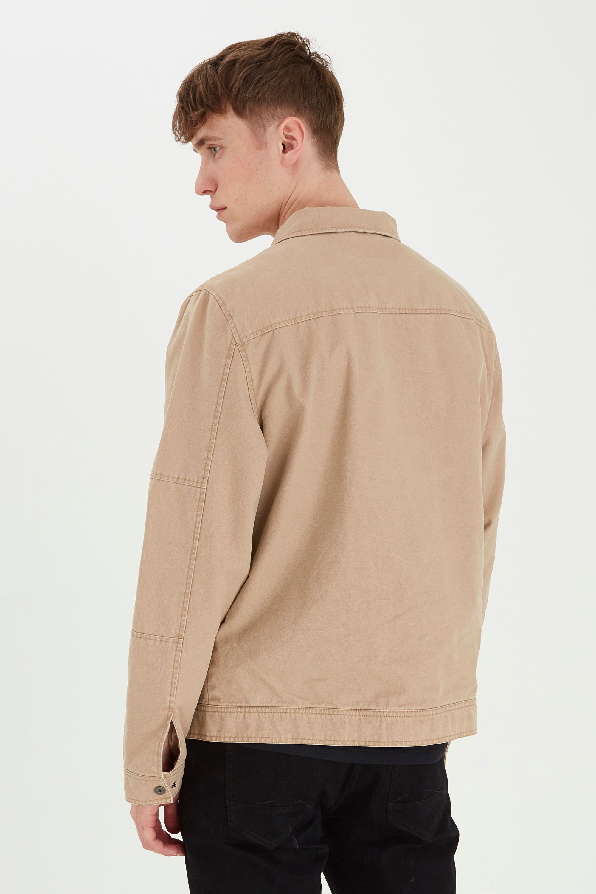 Kurzjacke BLEND "Kurzjacke BHOuterwear", Herren, Gr. XL, beige (incense), Obermaterial: 100% Baumwolle CO., Jacken Kurzjacke 3