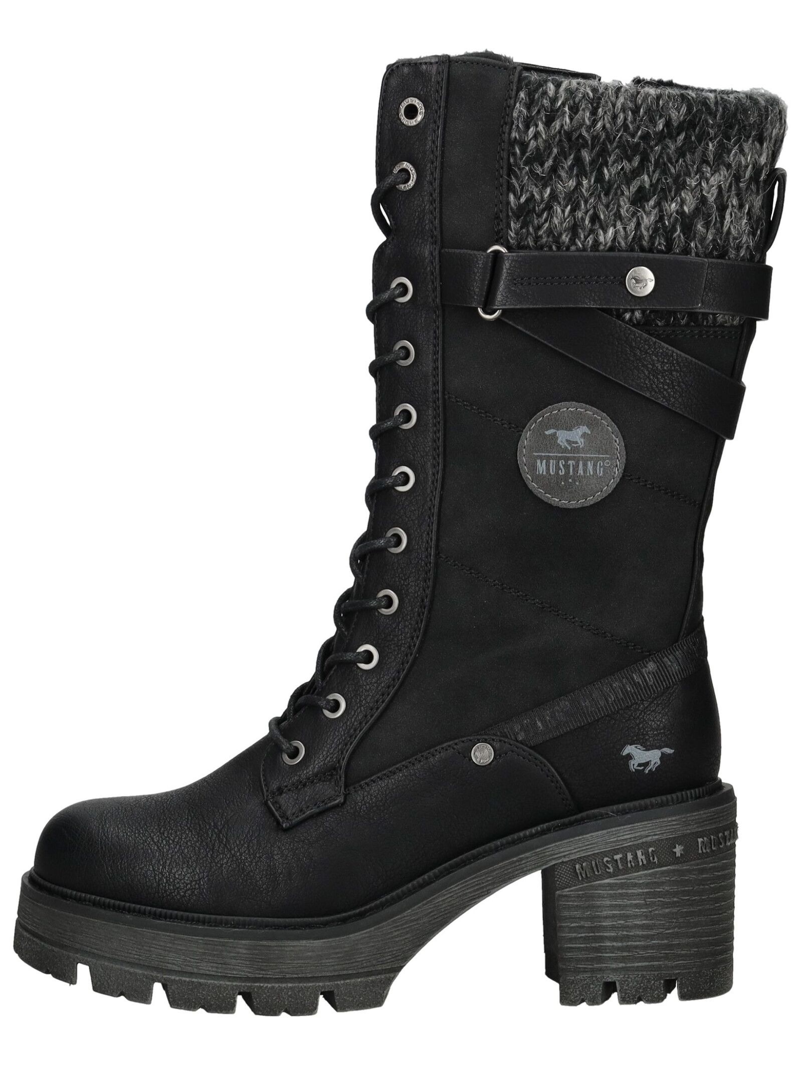 Mustang Shoes Schnürstiefel "Mustang Shoes Stiefel Lederimitat/Textil" günstig online kaufen