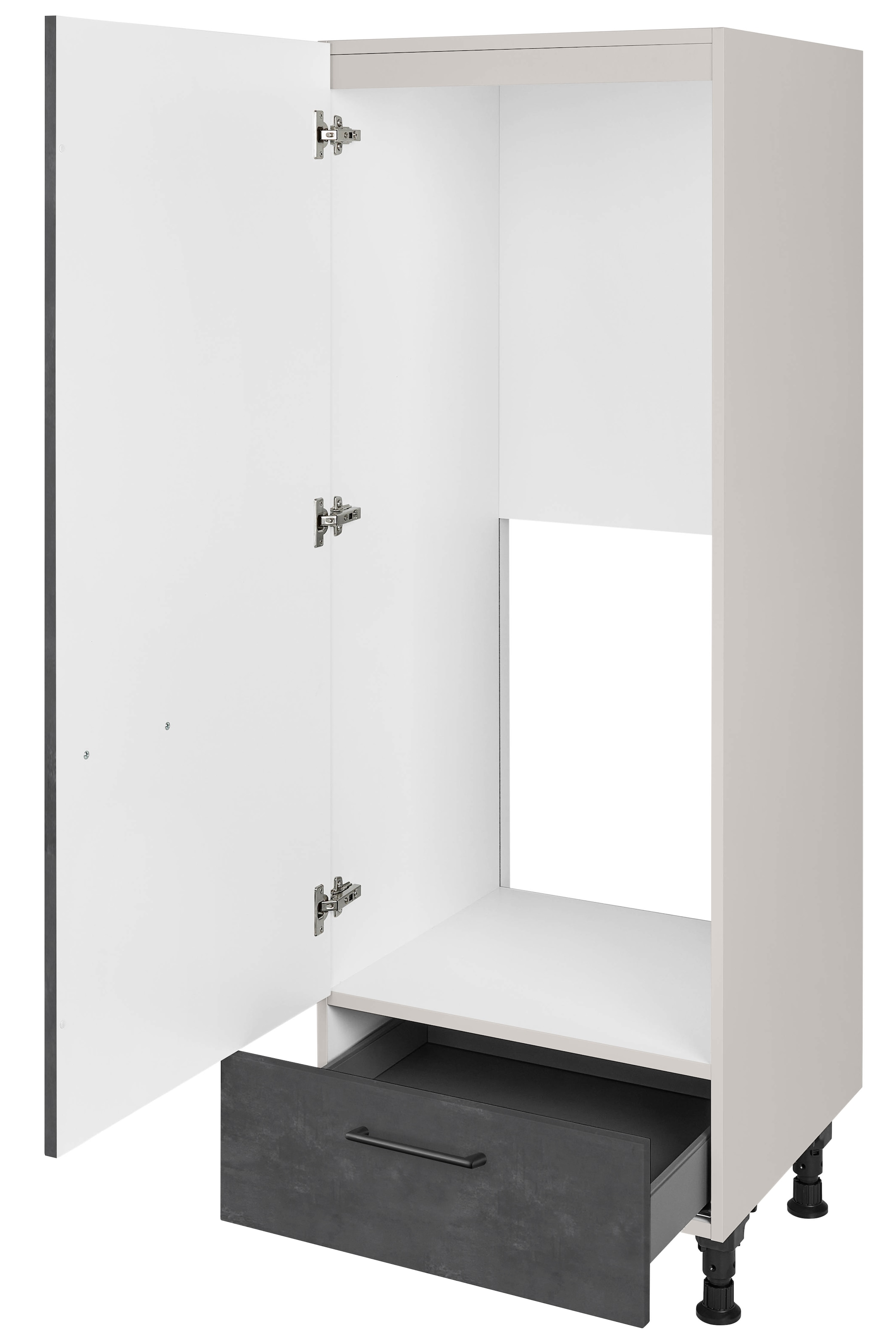 nobilia® Kühlumbauschrank »"MIAMI", Ausrichtung wählbar, mit Schubkasten,« vormontiert, Breite/Höhe: 60/167,8 cm