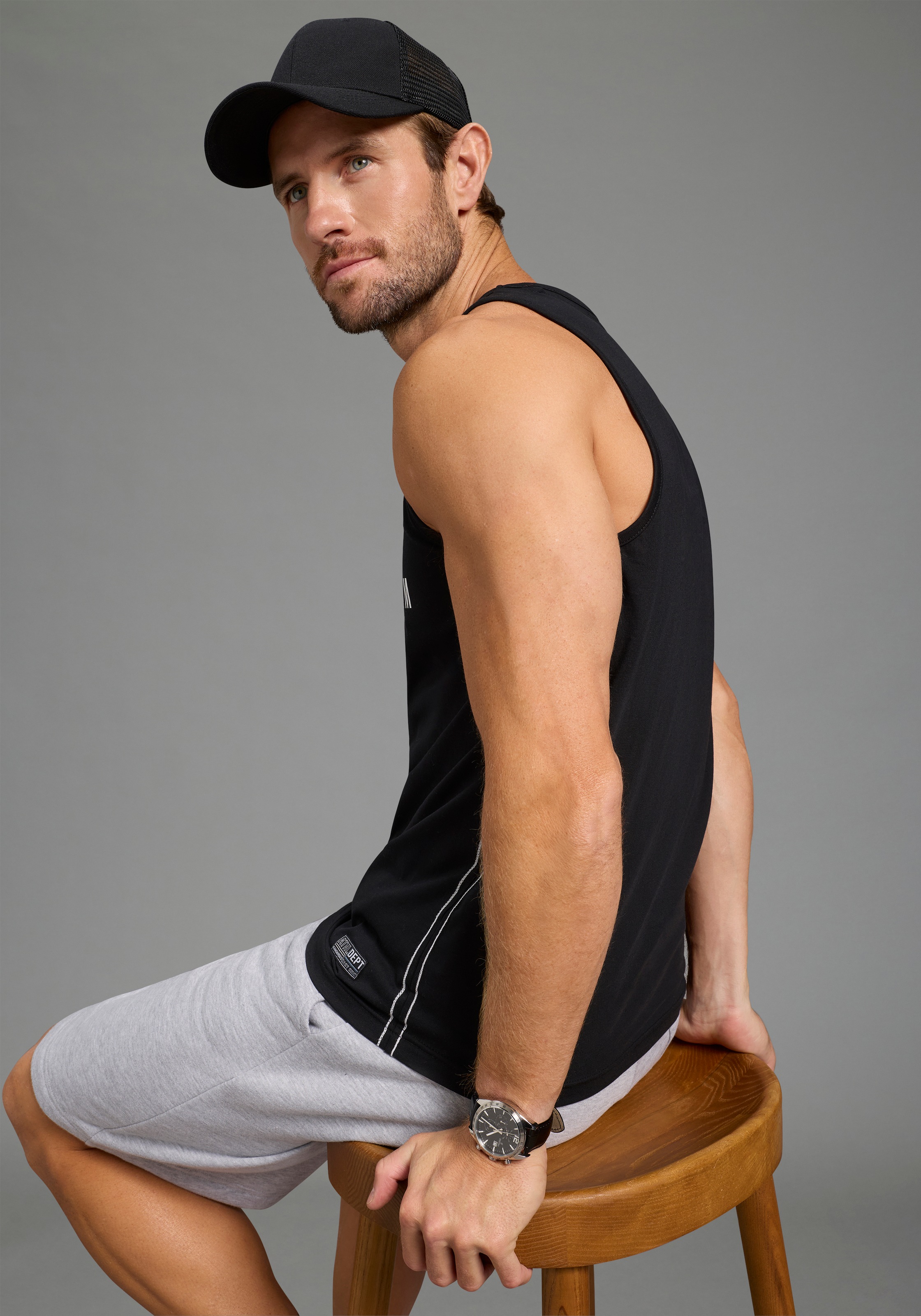 KangaROOS Tanktop schmal geschnitten, ärmellos, aus Baumwolle, Single Jerse günstig online kaufen