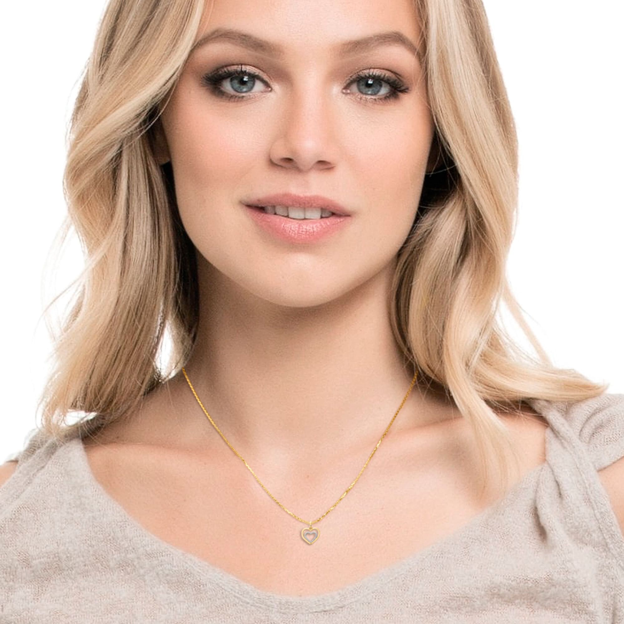 ONE ELEMENT Kette Anhänger für Schmuckset mit Gelbgold«, Herz verstellbarer mit kaufen Halskette Damen Anhänger | »Zirkonia BAUR - 333 aus Herz Set