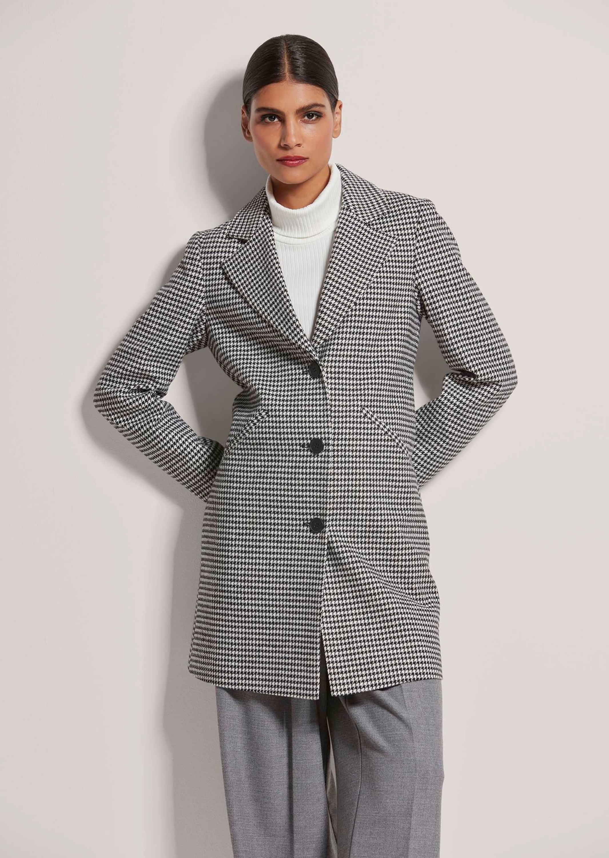 Thumbnail - MADELEINE Langmantel "Mantel Mantel mit Hahnentritt-Muster"