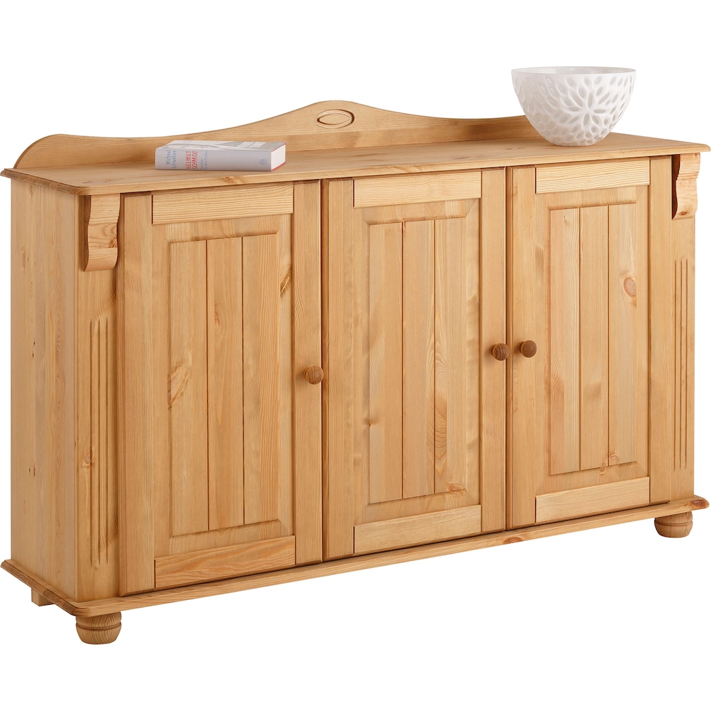 Home affaire Sideboard »Adele«, 3-türig, Breite 130 cm, aus massiver Kiefer