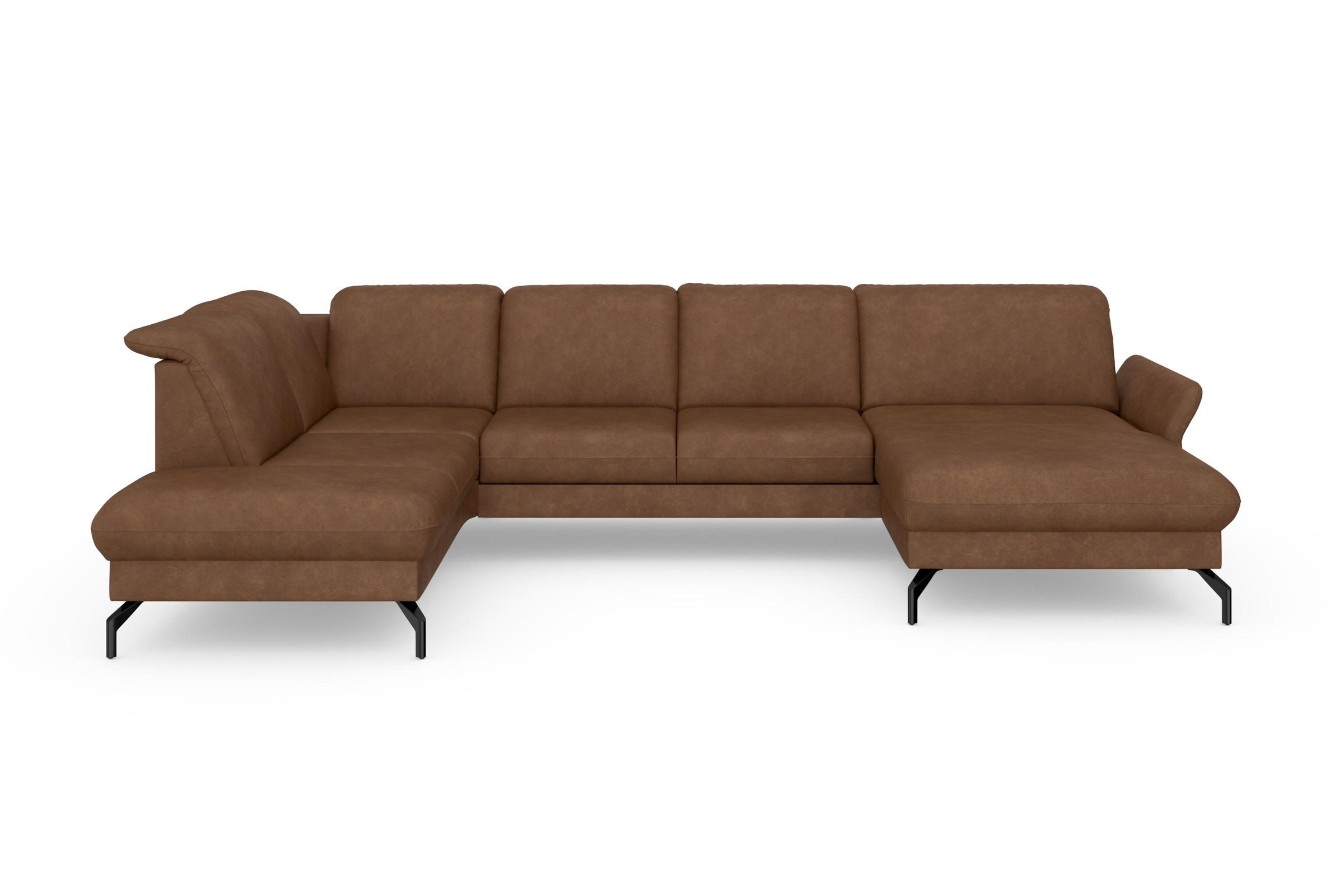 sit&more Wohnlandschaft »Fashion U-Form«, wahlweise mit Kopfteilverstellung, Vorziehsitz, motorisch, Metallfüße