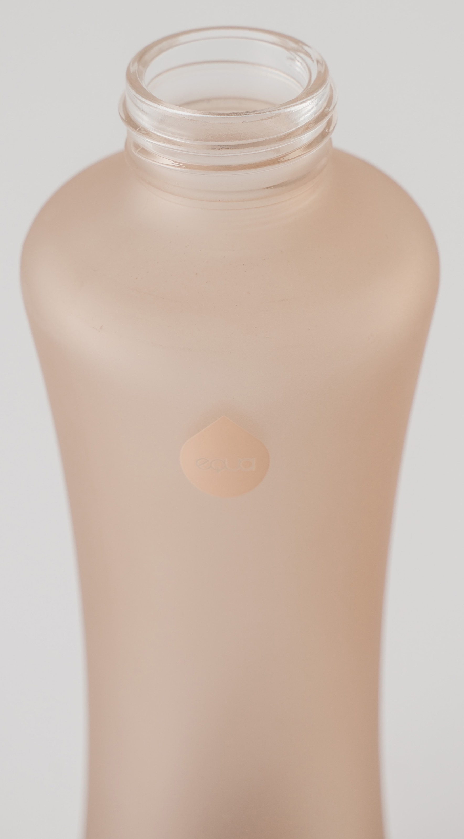 equa Trinkflasche »Squeeze Ginger«, Glastrinkflasche im sportlich-ergonomischen Design, 550 ml
