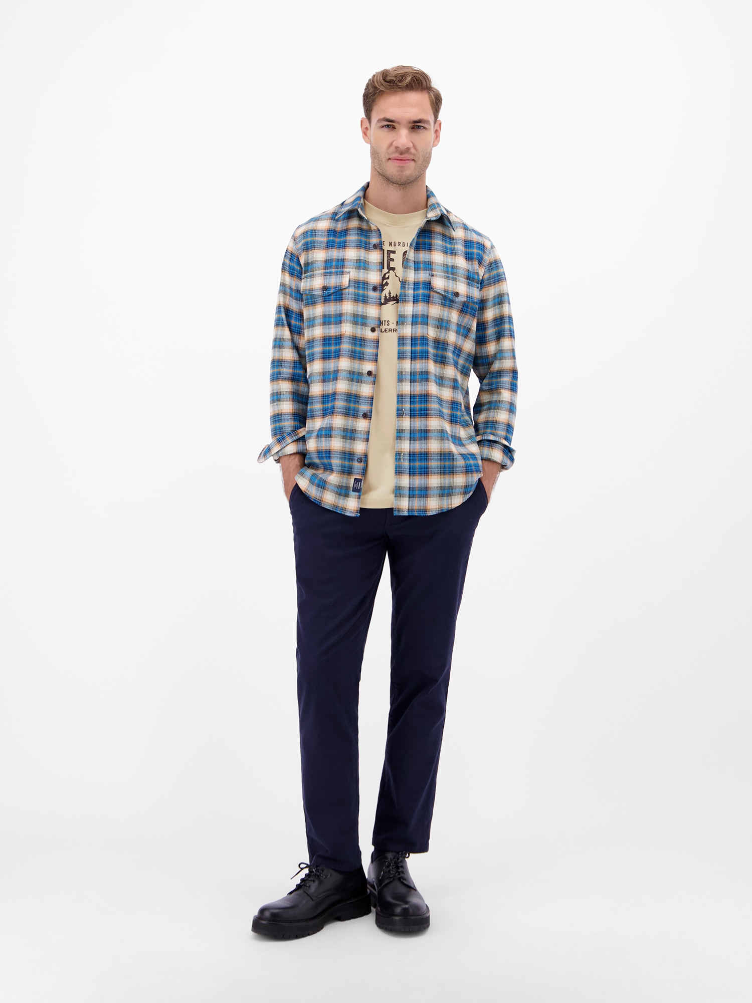 LERROS T-Shirt »LERROS Herren T-Shirt mit Outdoorprint«