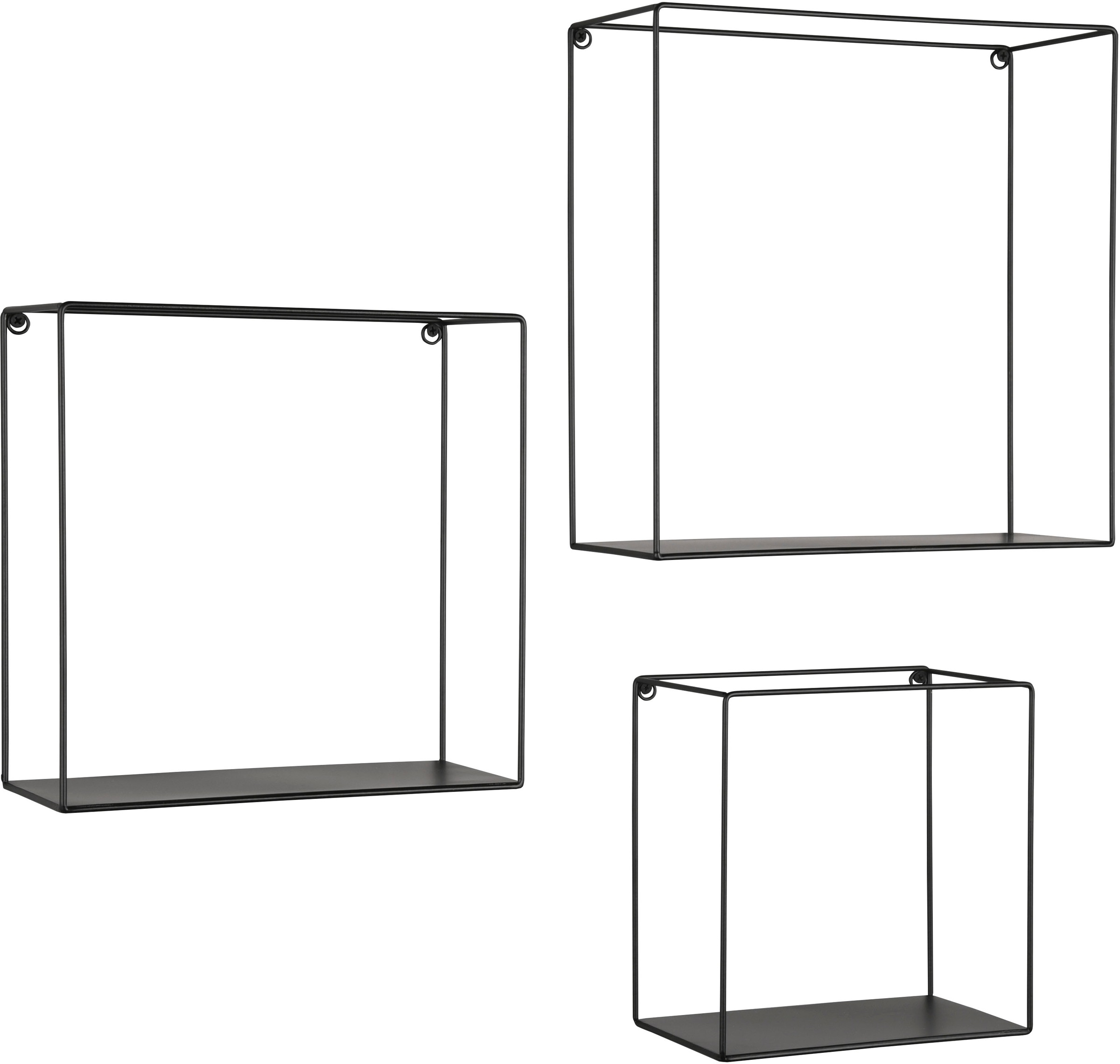 MIRRORS AND MORE Wandregal "Rita" Set, 3 Stk. tlg. Dekorative Regale, Metal günstig online kaufen