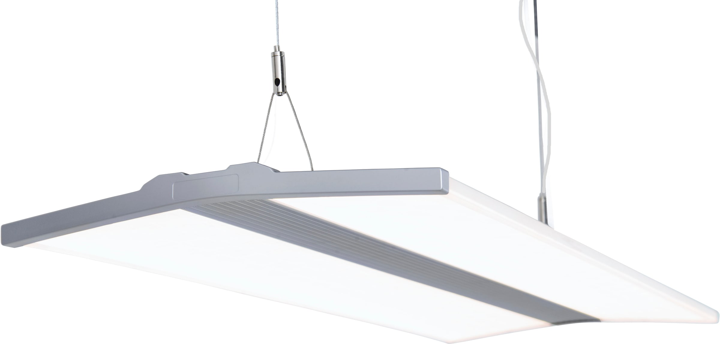 näve LED Pendelleuchte, 1 flammig, Büro/Arbeitszimmer Farbe grau Lichtfarbe neutralweiß L: 80cm B: 30cm