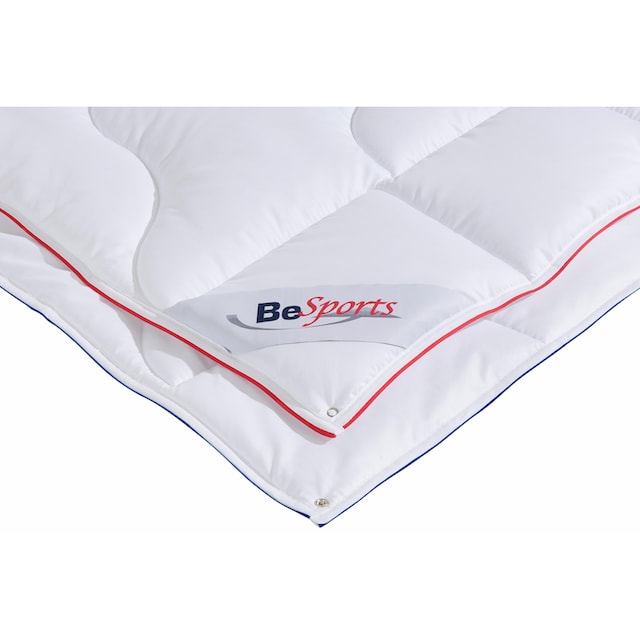 BeSports Bettdecke + Kopfkissen »BeSports Premium«, (Spar-Set, Das Set  besteht aus einem 4-Jahreszeitenbettdecke und einem Kissen!), Hohenstein  Klimakomfort \