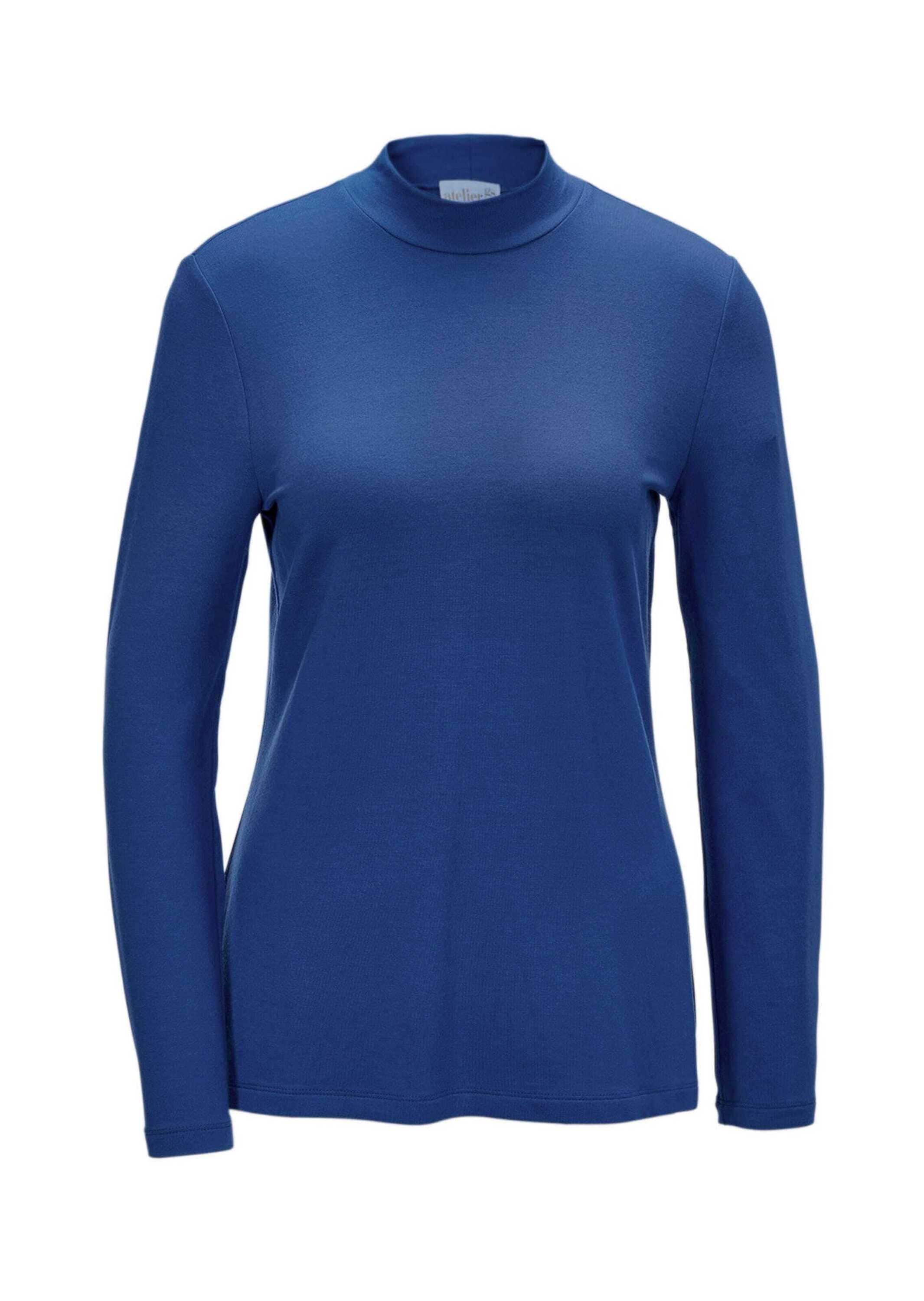 GOLDNER Longpullover "Kurzgröße Stehkragenshirt mit Langarm" günstig online kaufen