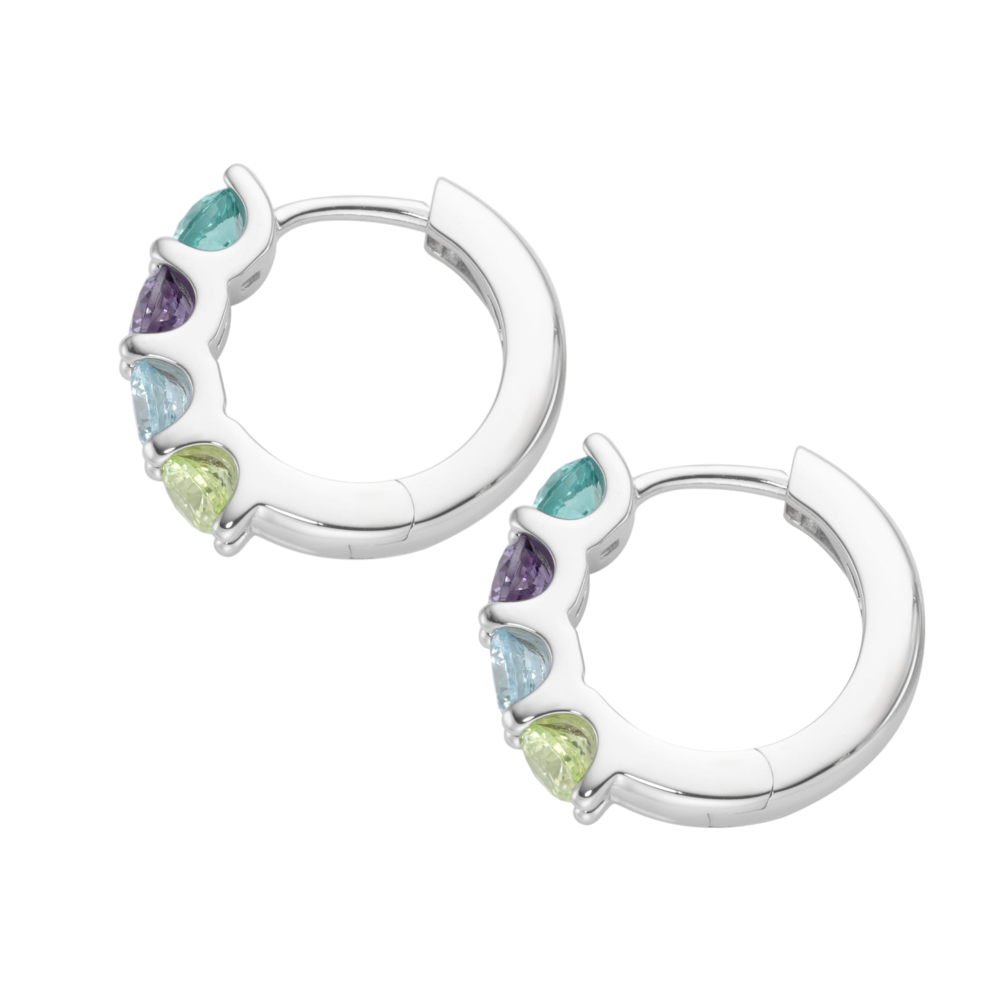 GIORGIO MARTELLO MILANO Paar Creolen »mit Zirkonia und Kristallsteinen, Silber 925«