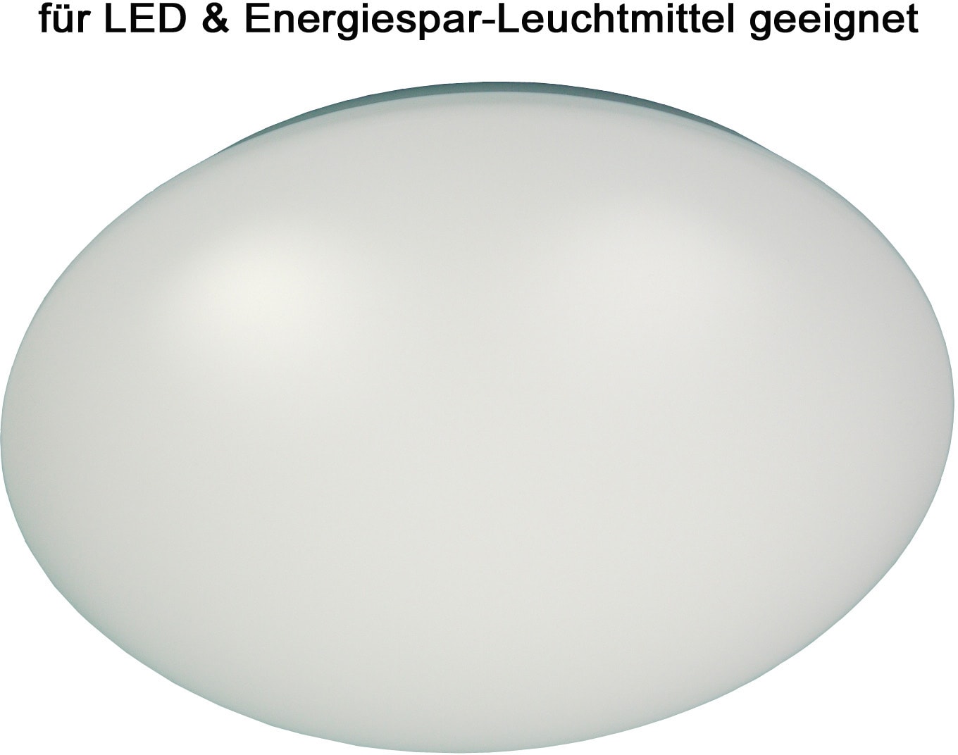 niermann Deckenleuchte, 1 flammig, Leuchtmittel E27 | ohne Leuchtmittel, Deckenschale Kunststoff, opal weiß 29 cm