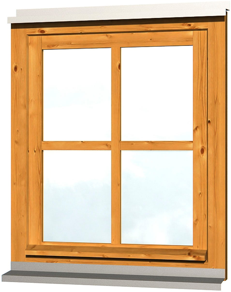 Fenster SKANHOLZ, B:69cm H:82cm, braun, Glas, Massivholz, Fenster, "Einzelfenster", für Carports, 69,1 x 82,1 cm