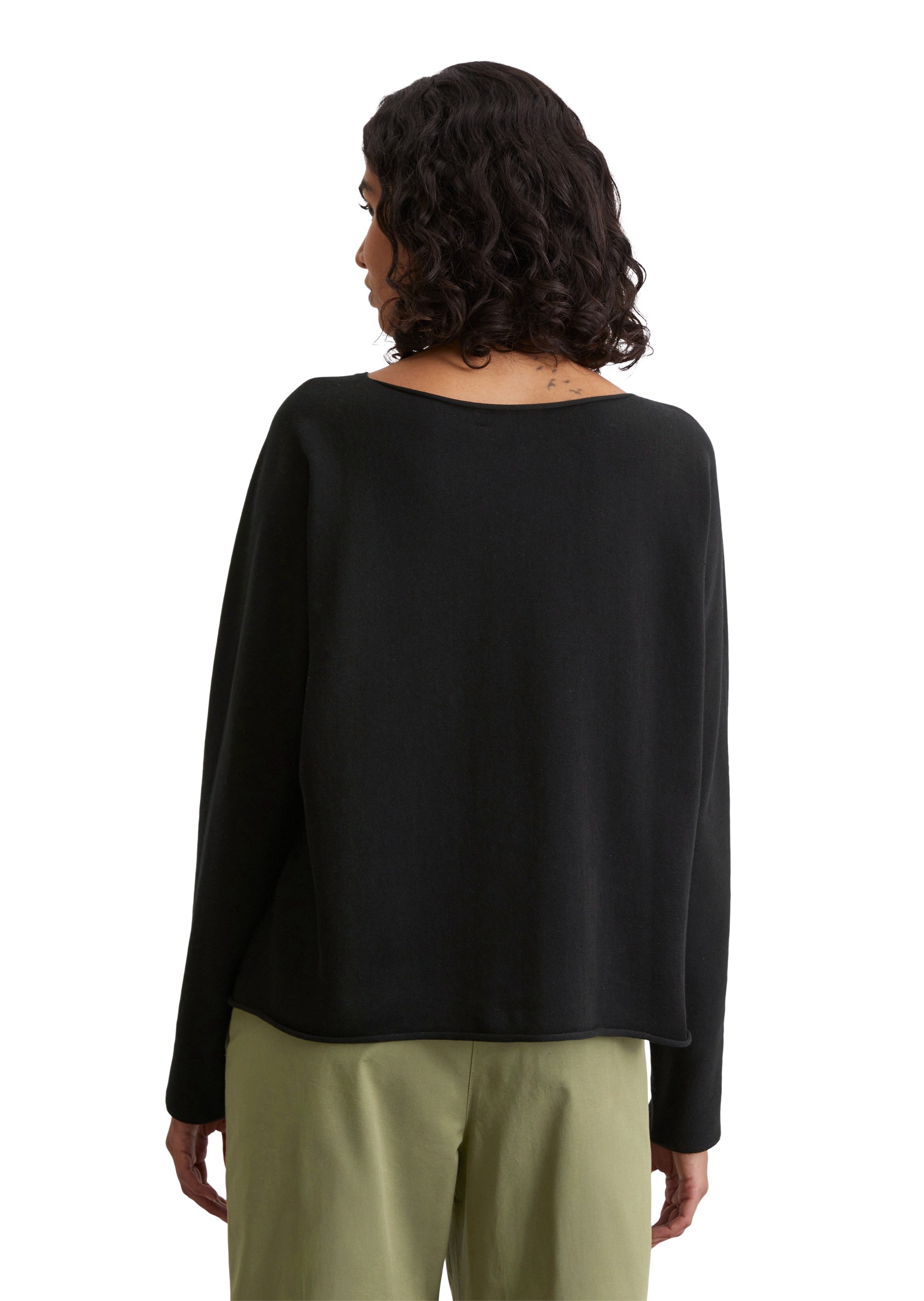 Marc OPolo Strickpullover, oversized, gerollte Kanten, leicht günstig online kaufen