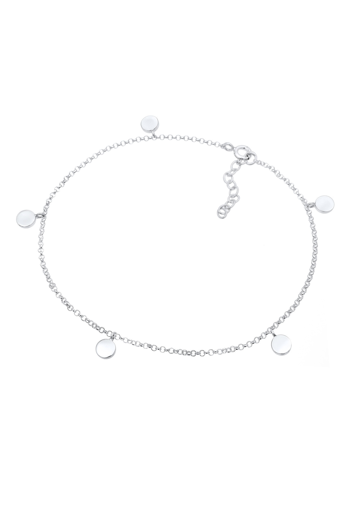 Elli Fußkette »Fußkette mit Plättchen Sommer 925er Silber«