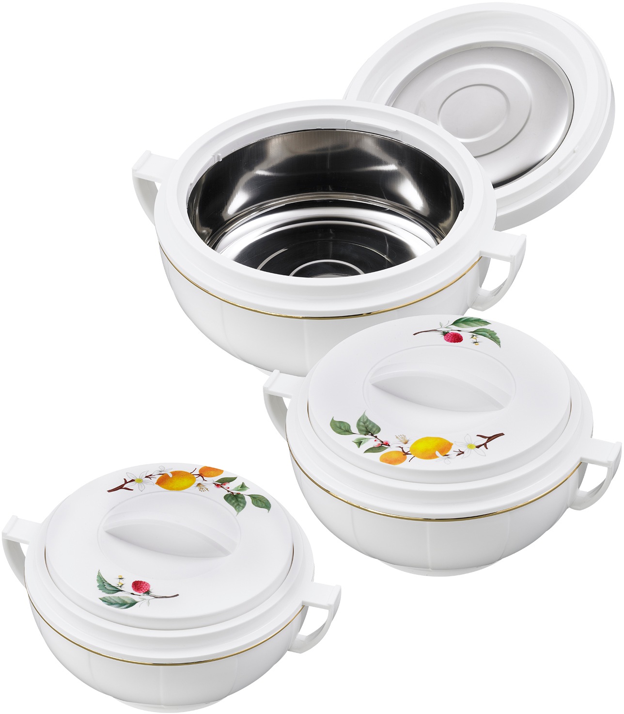 KING Thermobehälter "CITRUS" Set, 3 Stk. tlg. Innenschüsseln aus Edelstahl günstig online kaufen